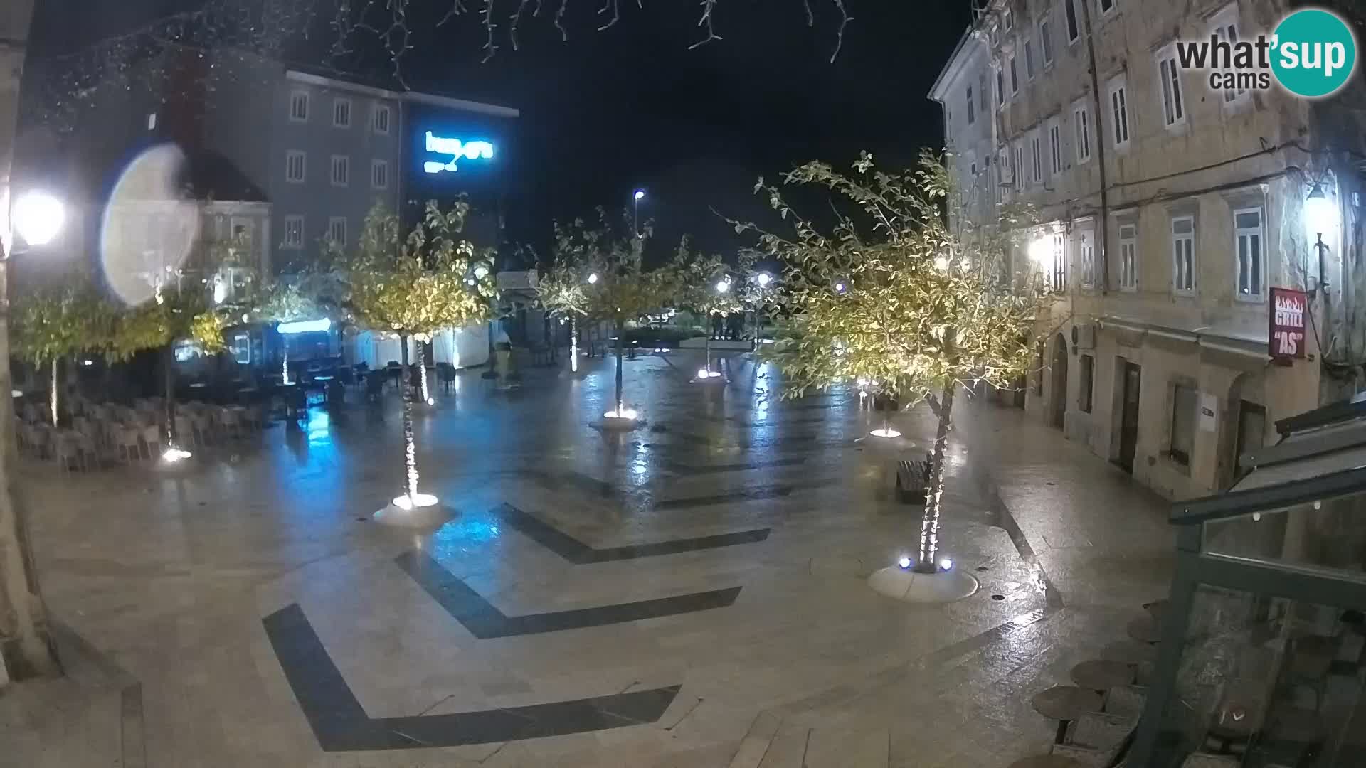 Centro de la ciudad de Senj – plaza Pavlin – Live Cam Dalmacia