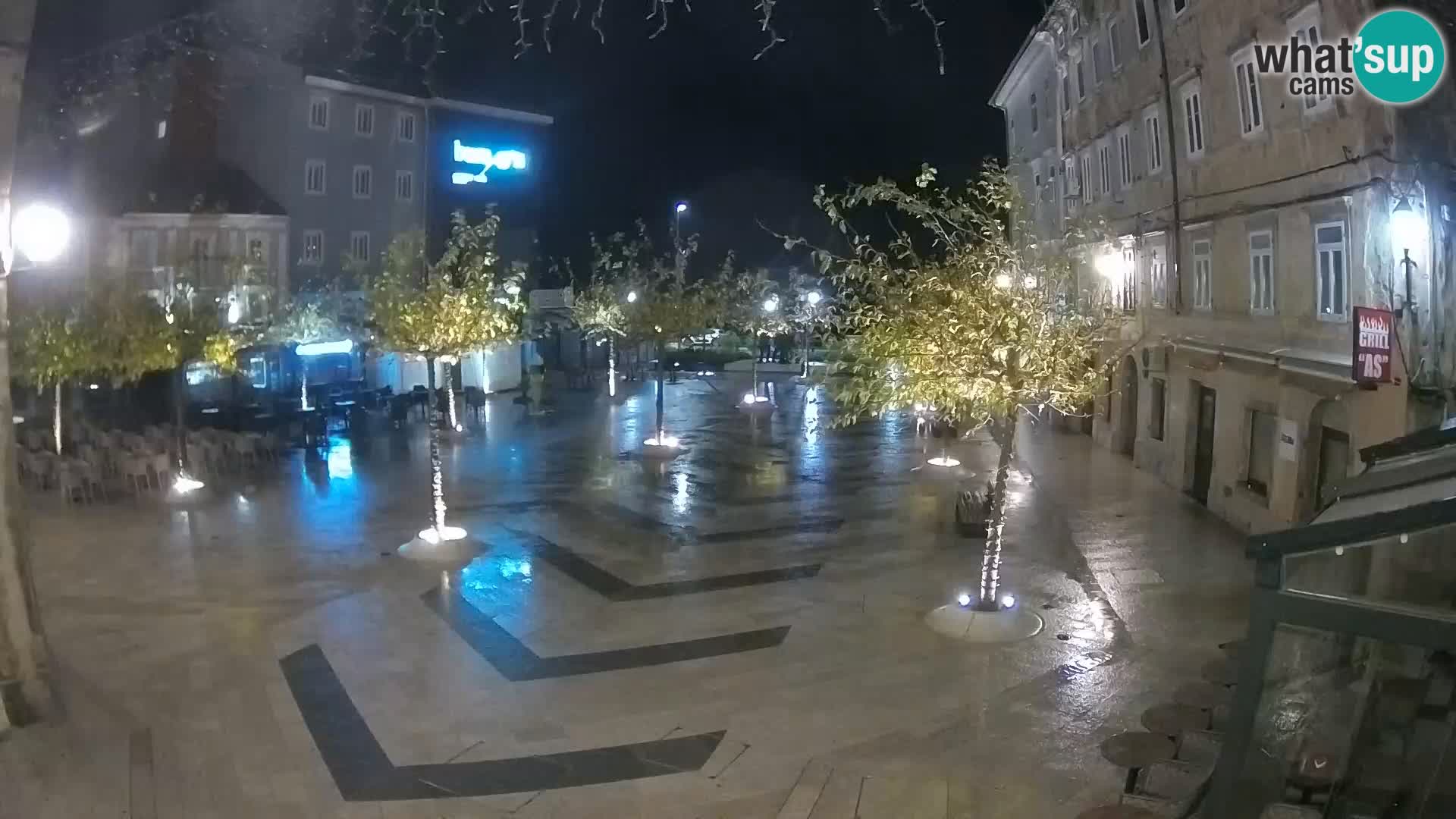 Zentrum der Stadt Senj – Pavlin platz – Live Cam Dalmatia