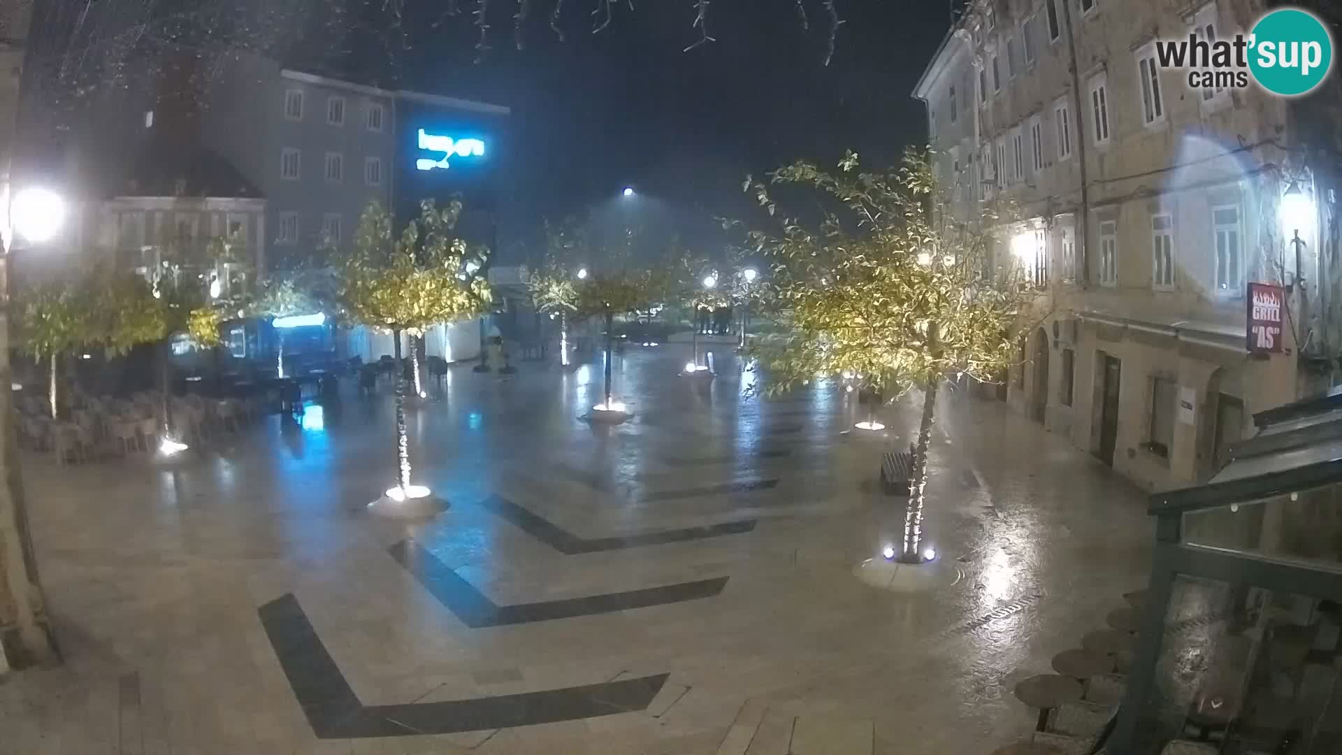 Centro de la ciudad de Senj – plaza Pavlin – Live Cam Dalmacia