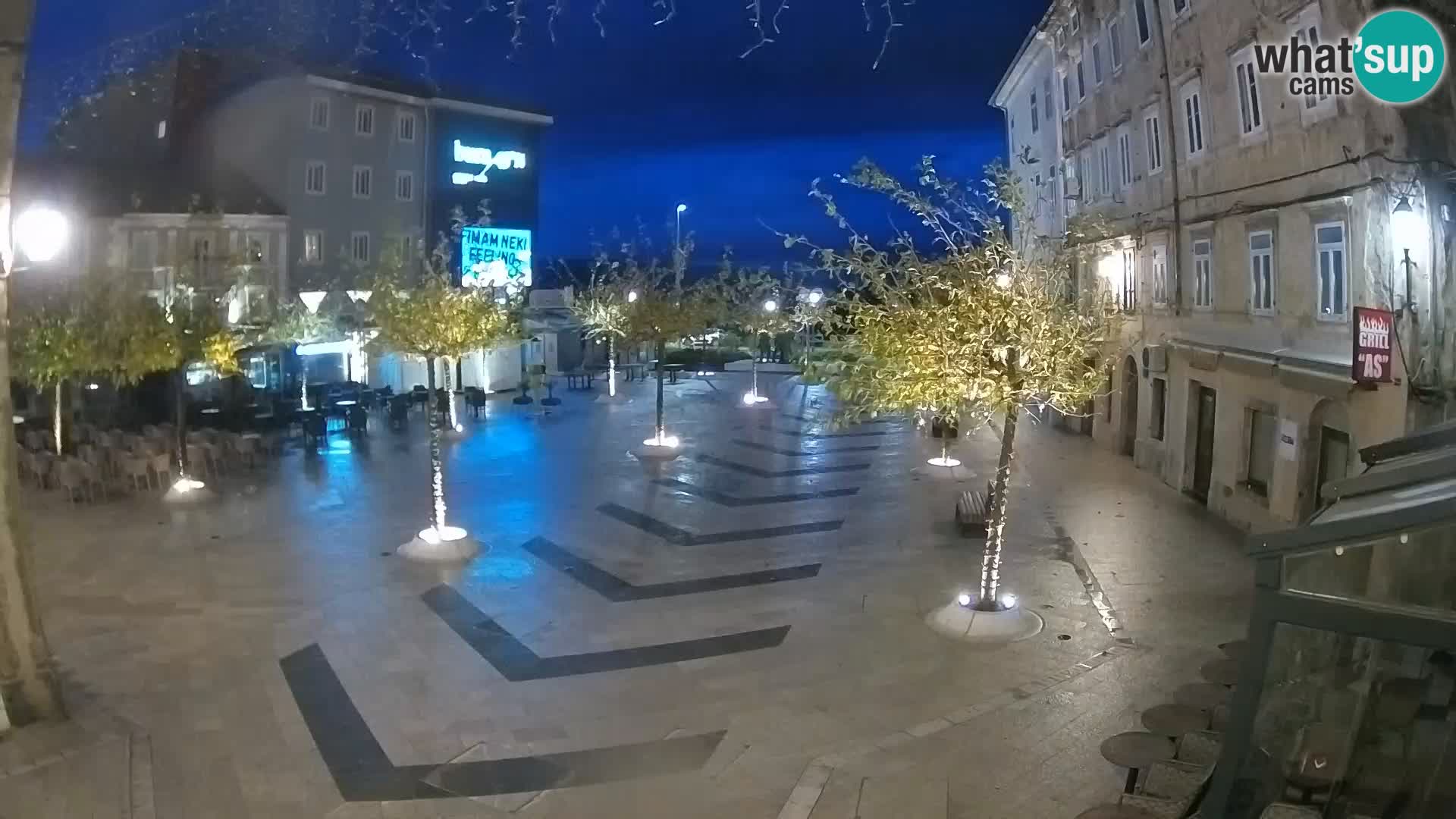 Centro de la ciudad de Senj – plaza Pavlin – Live Cam Dalmacia