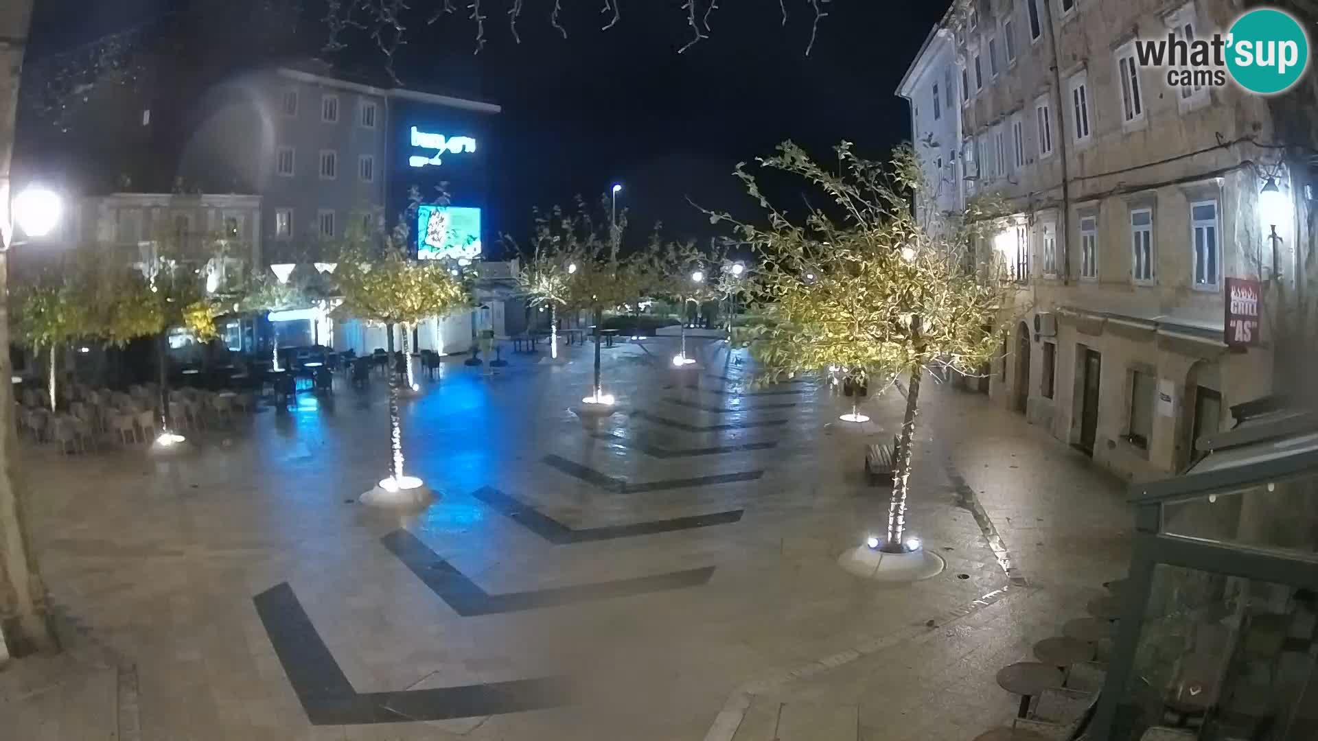 Centro de la ciudad de Senj – plaza Pavlin – Live Cam Dalmacia