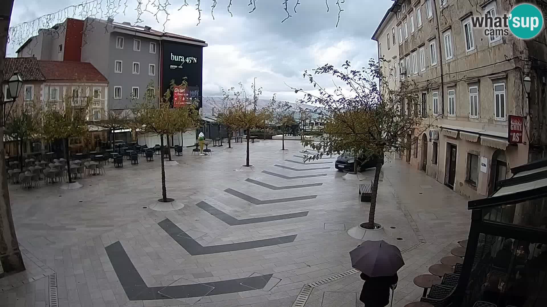 Centro de la ciudad de Senj – plaza Pavlin – Live Cam Dalmacia