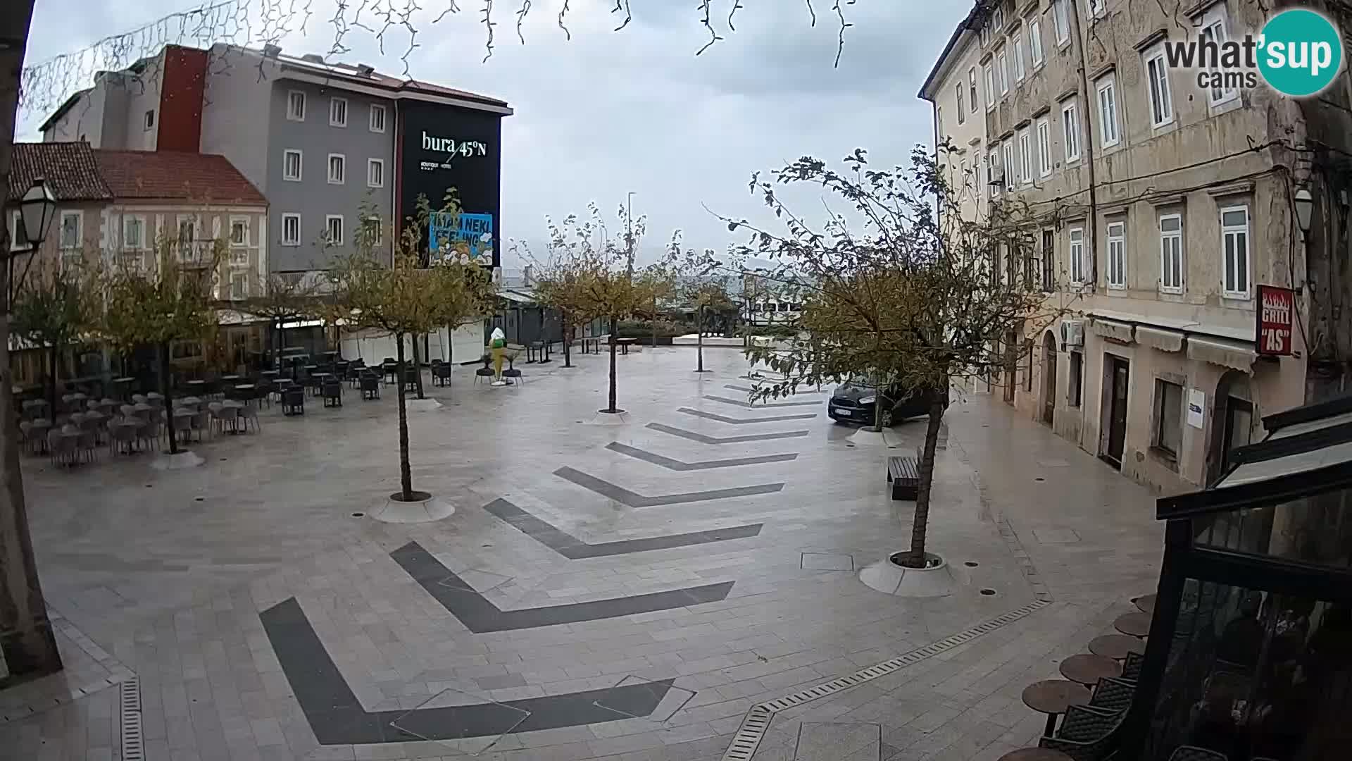 Centro de la ciudad de Senj – plaza Pavlin – Live Cam Dalmacia