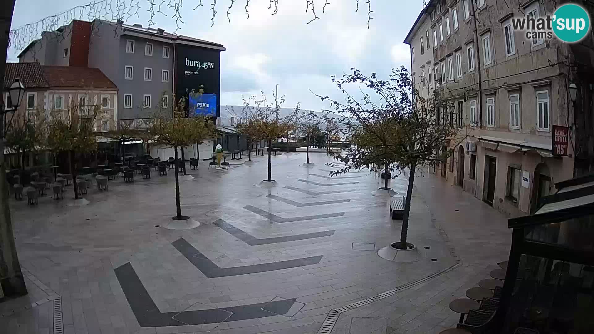 Centro de la ciudad de Senj – plaza Pavlin – Live Cam Dalmacia