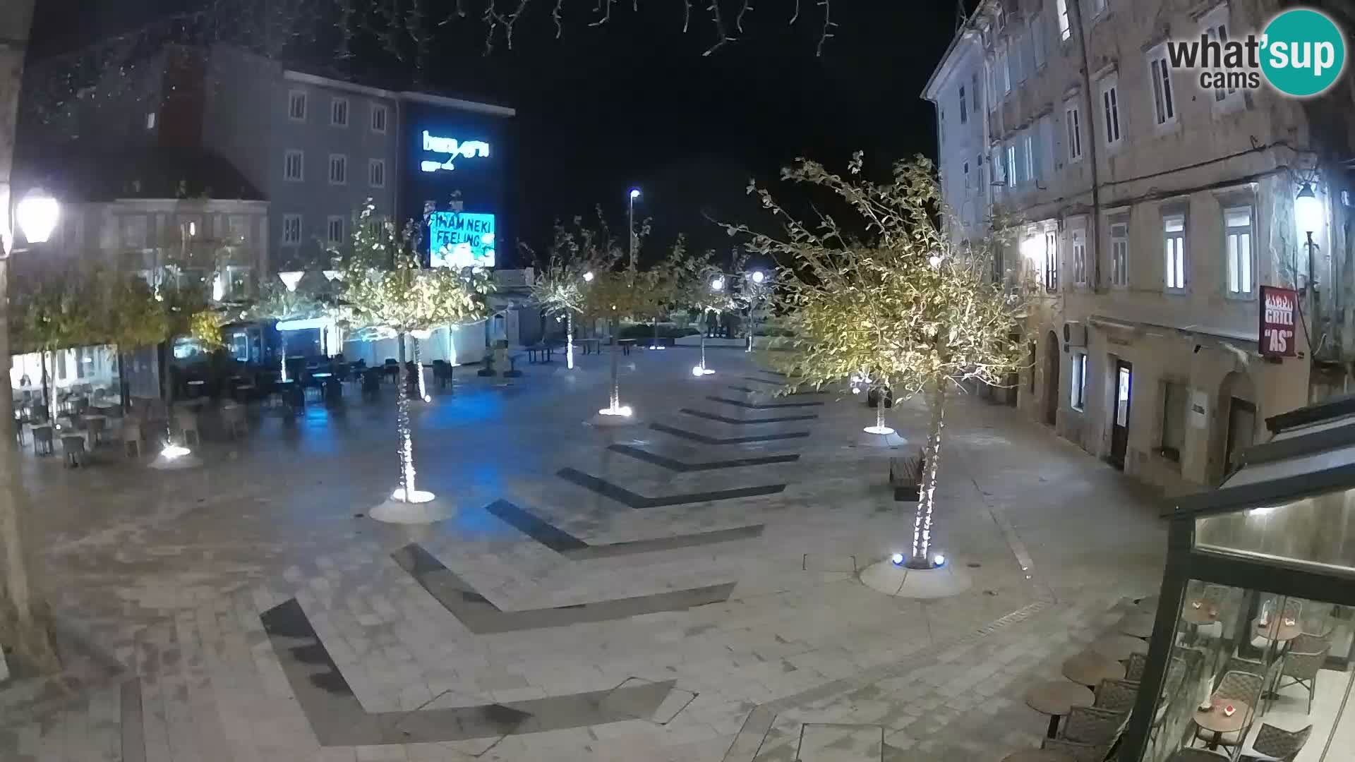 Centro de la ciudad de Senj – plaza Pavlin – Live Cam Dalmacia