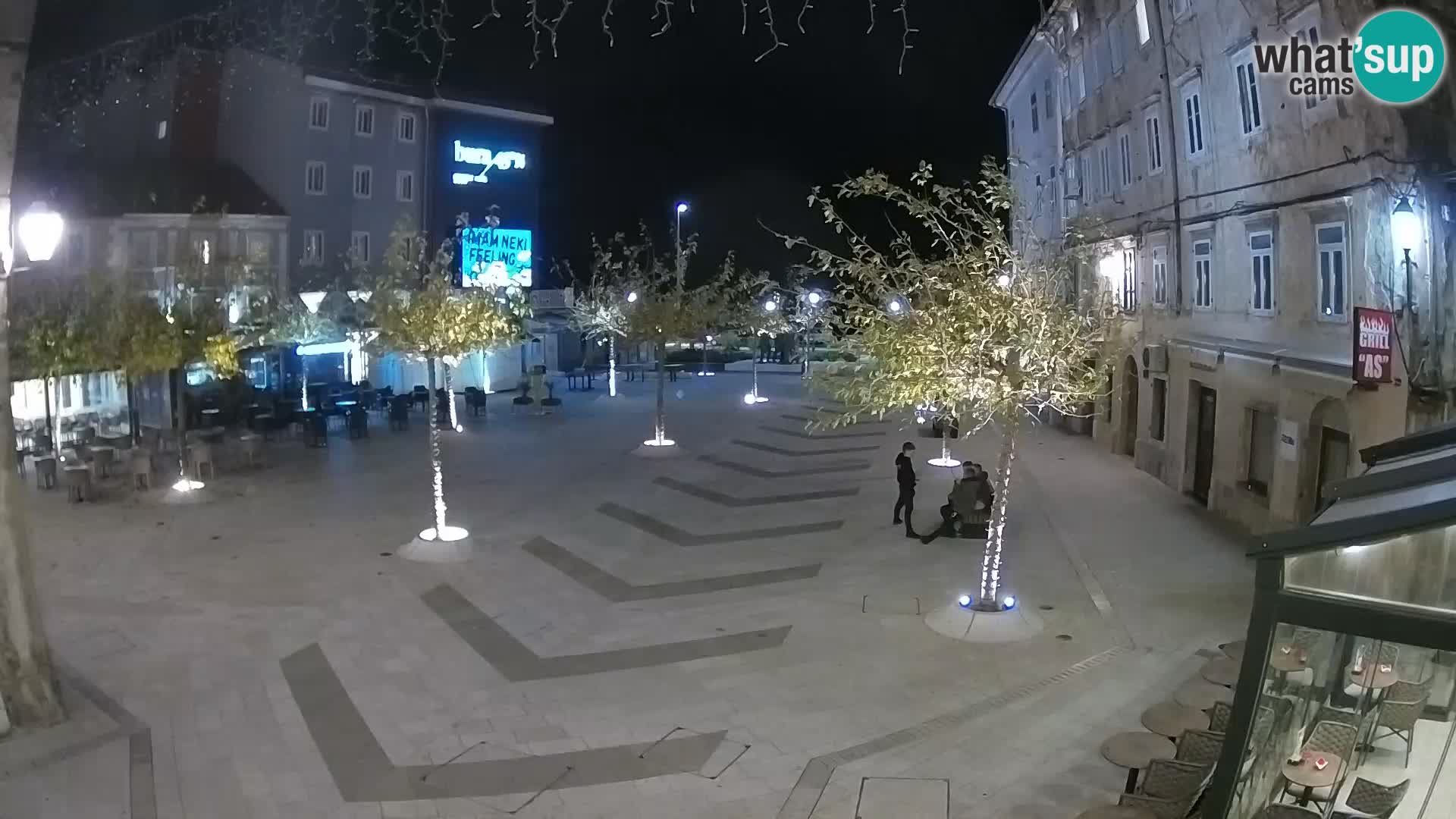 Centro de la ciudad de Senj – plaza Pavlin – Live Cam Dalmacia