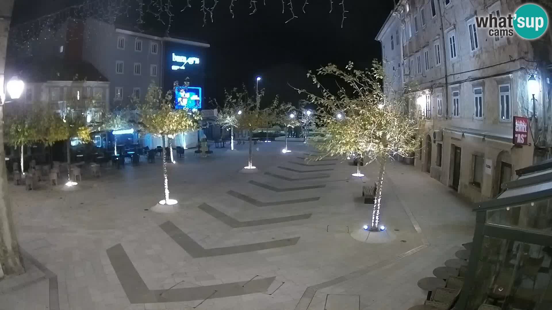 Centro de la ciudad de Senj – plaza Pavlin – Live Cam Dalmacia