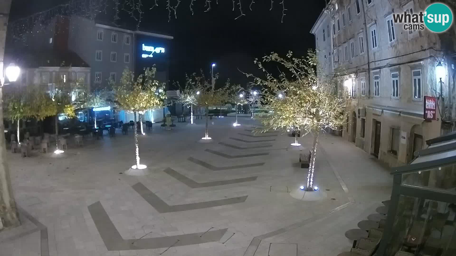 Centro de la ciudad de Senj – plaza Pavlin – Live Cam Dalmacia