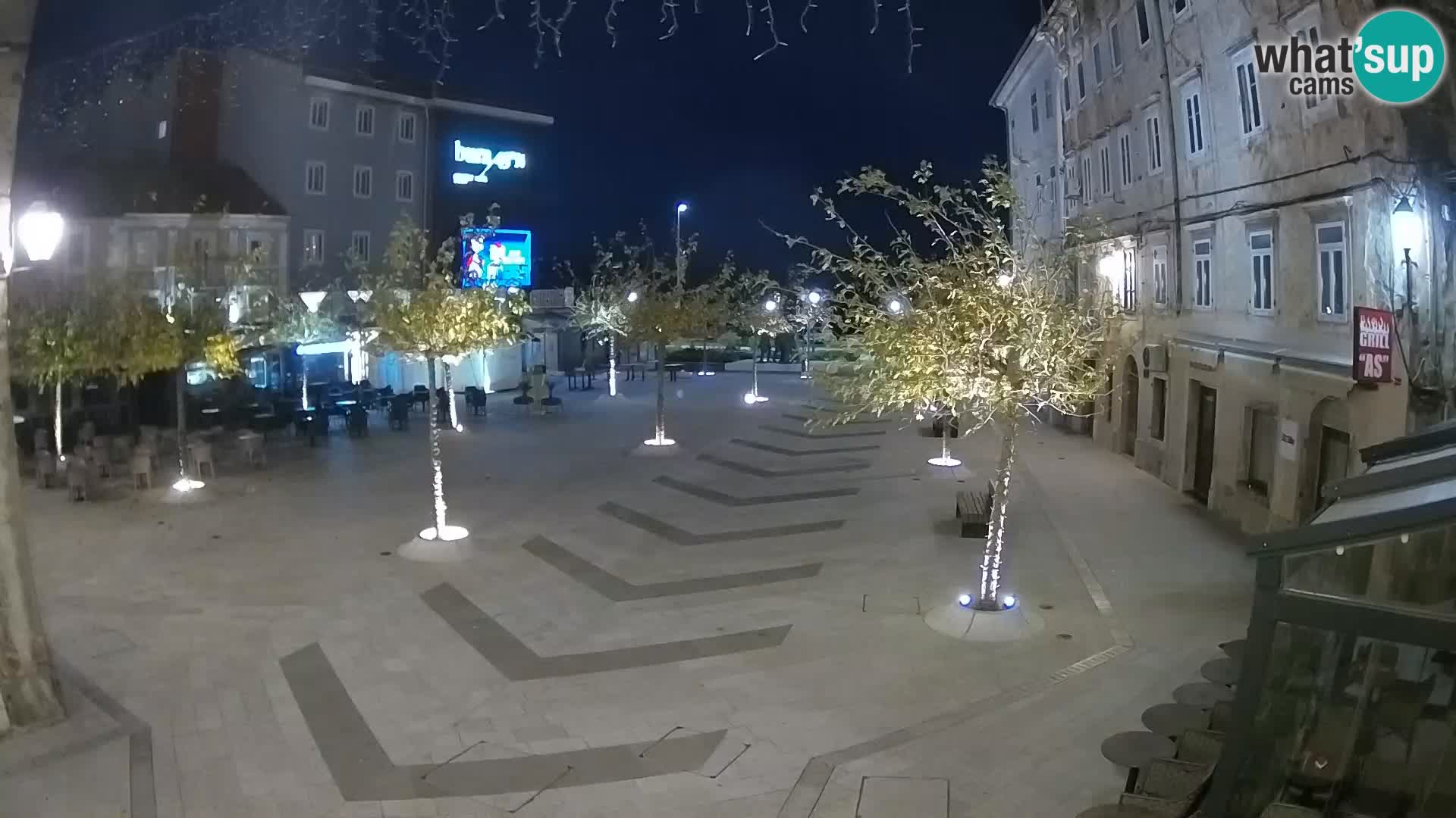 Centro de la ciudad de Senj – plaza Pavlin – Live Cam Dalmacia