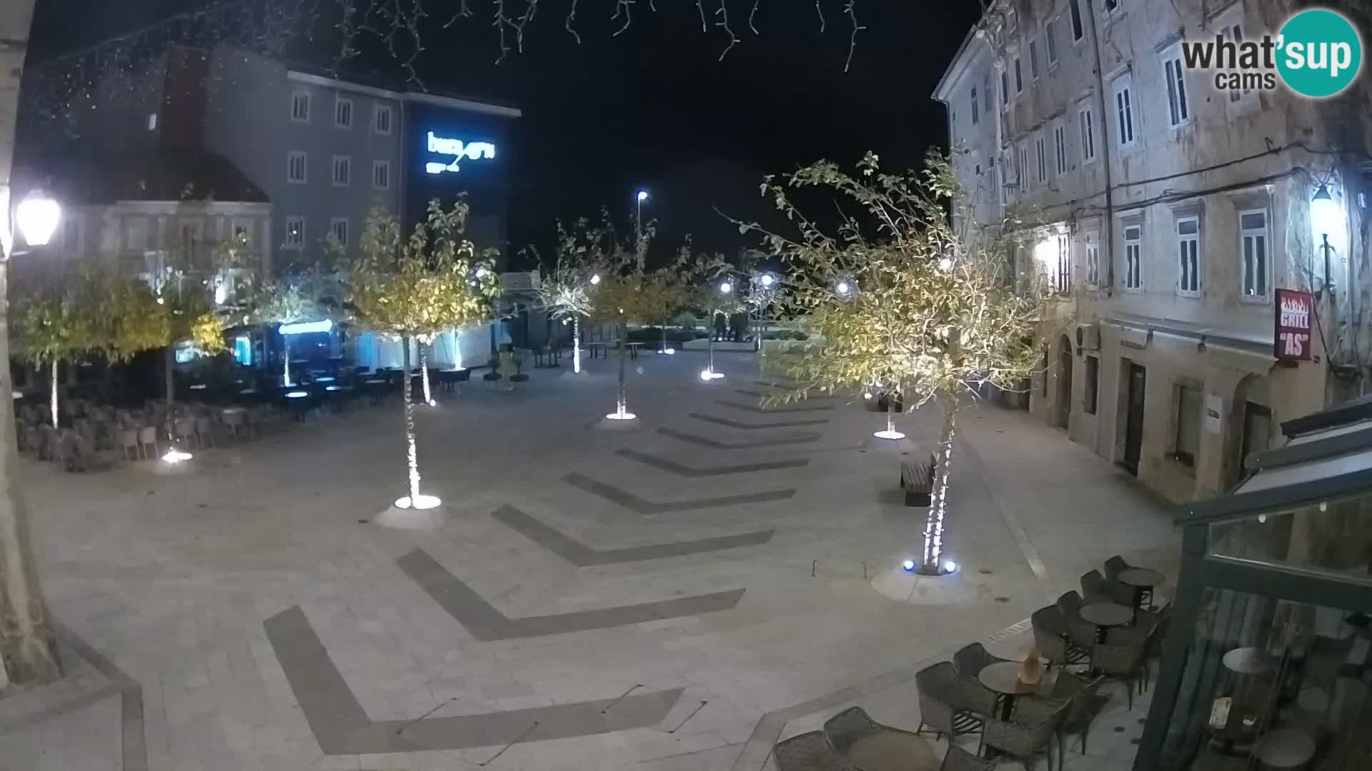 Centro della città di Senj – Piazza Pavlin – Live Cam Dalmazia