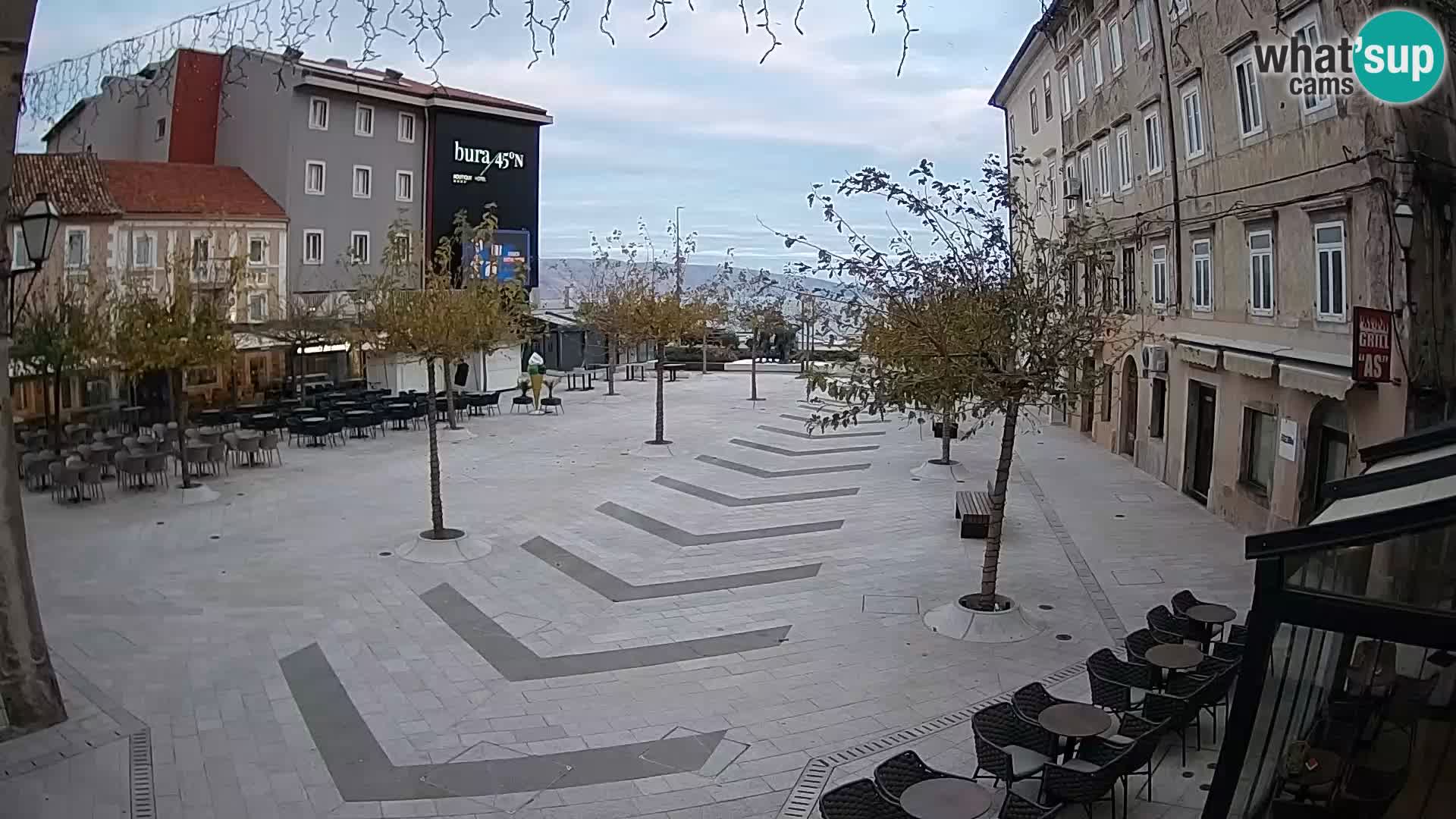 Centro della città di Senj – Piazza Pavlin – Live Cam Dalmazia