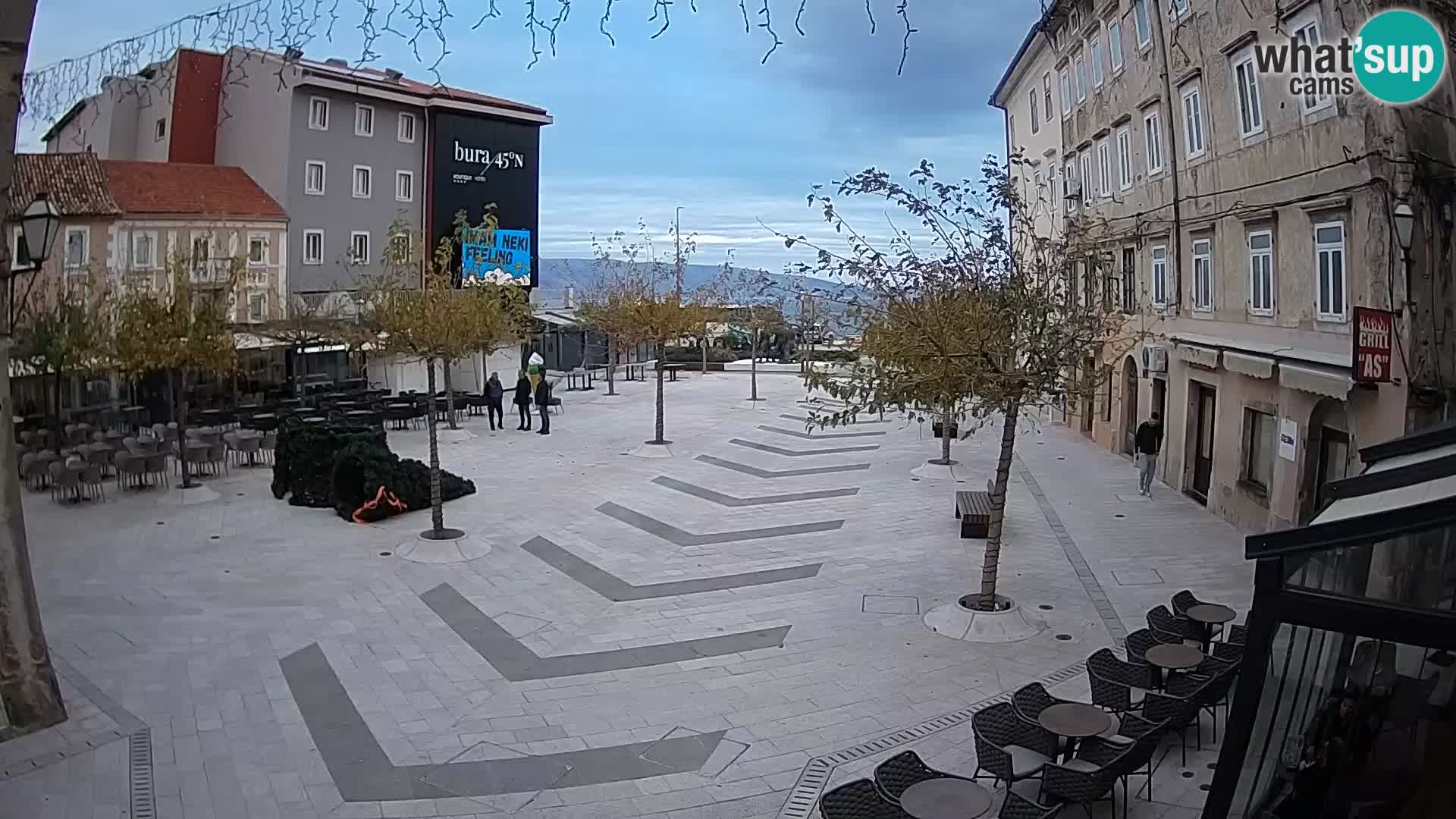 Centro della città di Senj – Piazza Pavlin – Live Cam Dalmazia