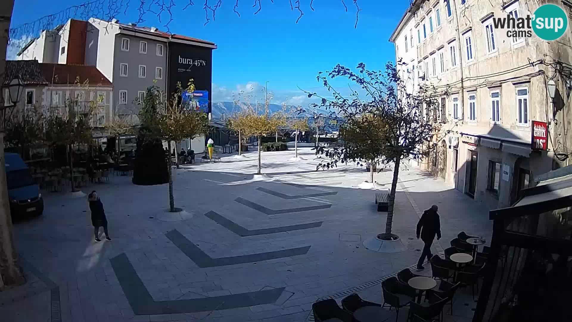 Centro della città di Senj – Piazza Pavlin – Live Cam Dalmazia