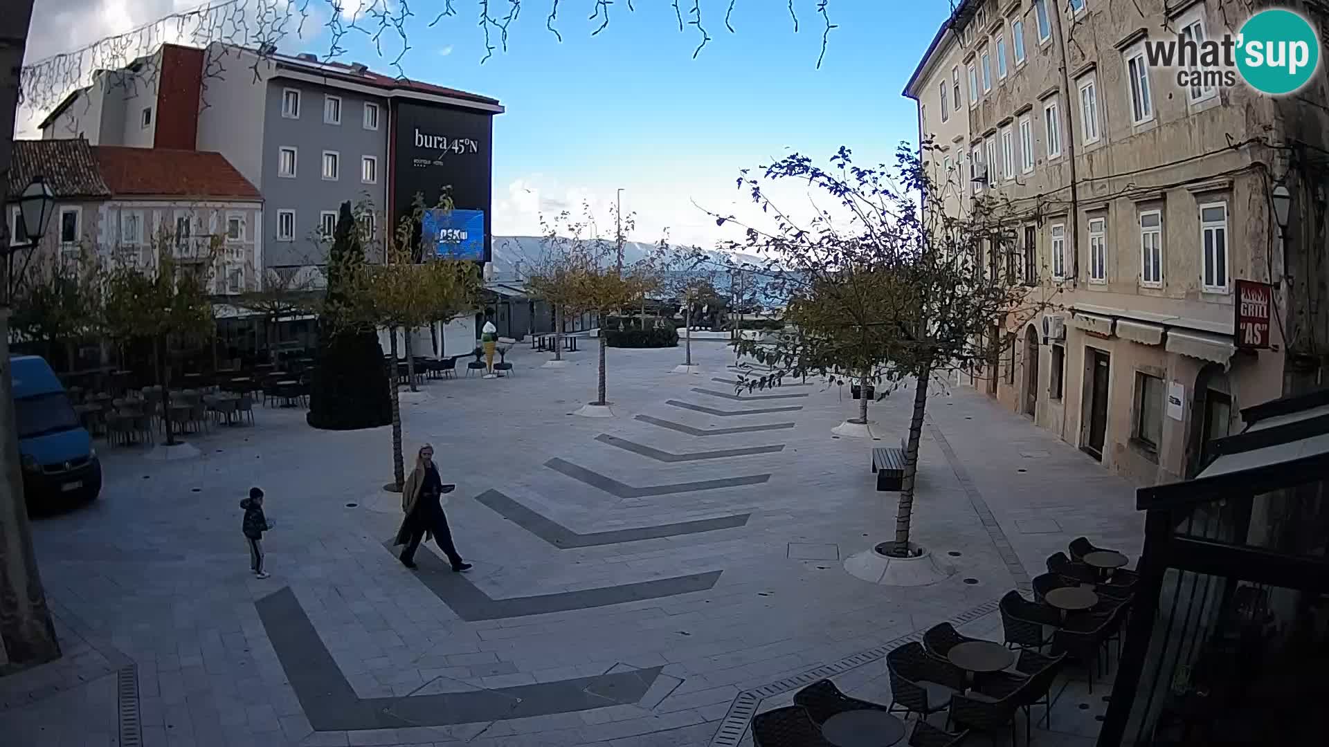 Centro della città di Senj – Piazza Pavlin – Live Cam Dalmazia