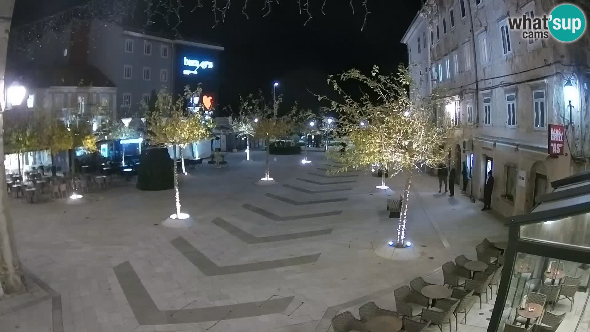 Centro della città di Senj – Piazza Pavlin – Live Cam Dalmazia