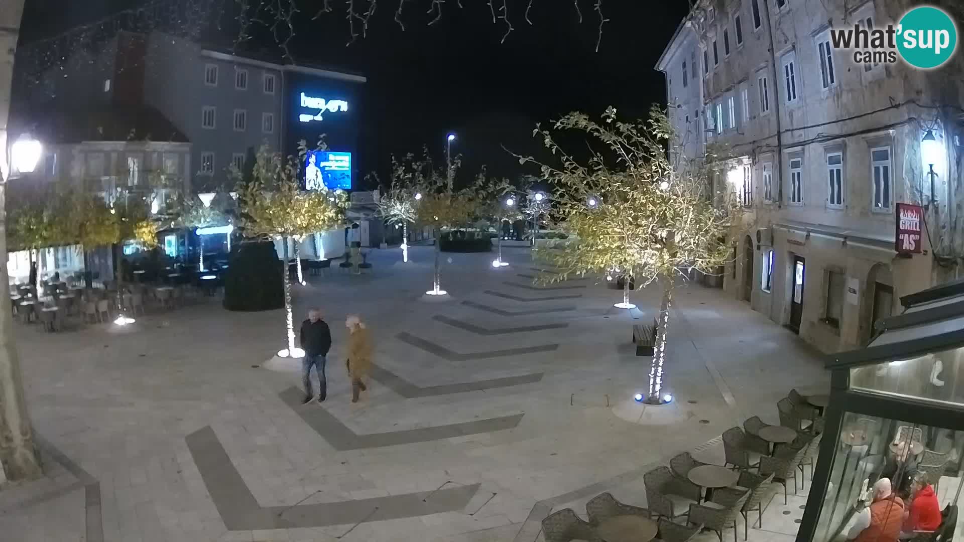 Centro de la ciudad de Senj – plaza Pavlin – Live Cam Dalmacia