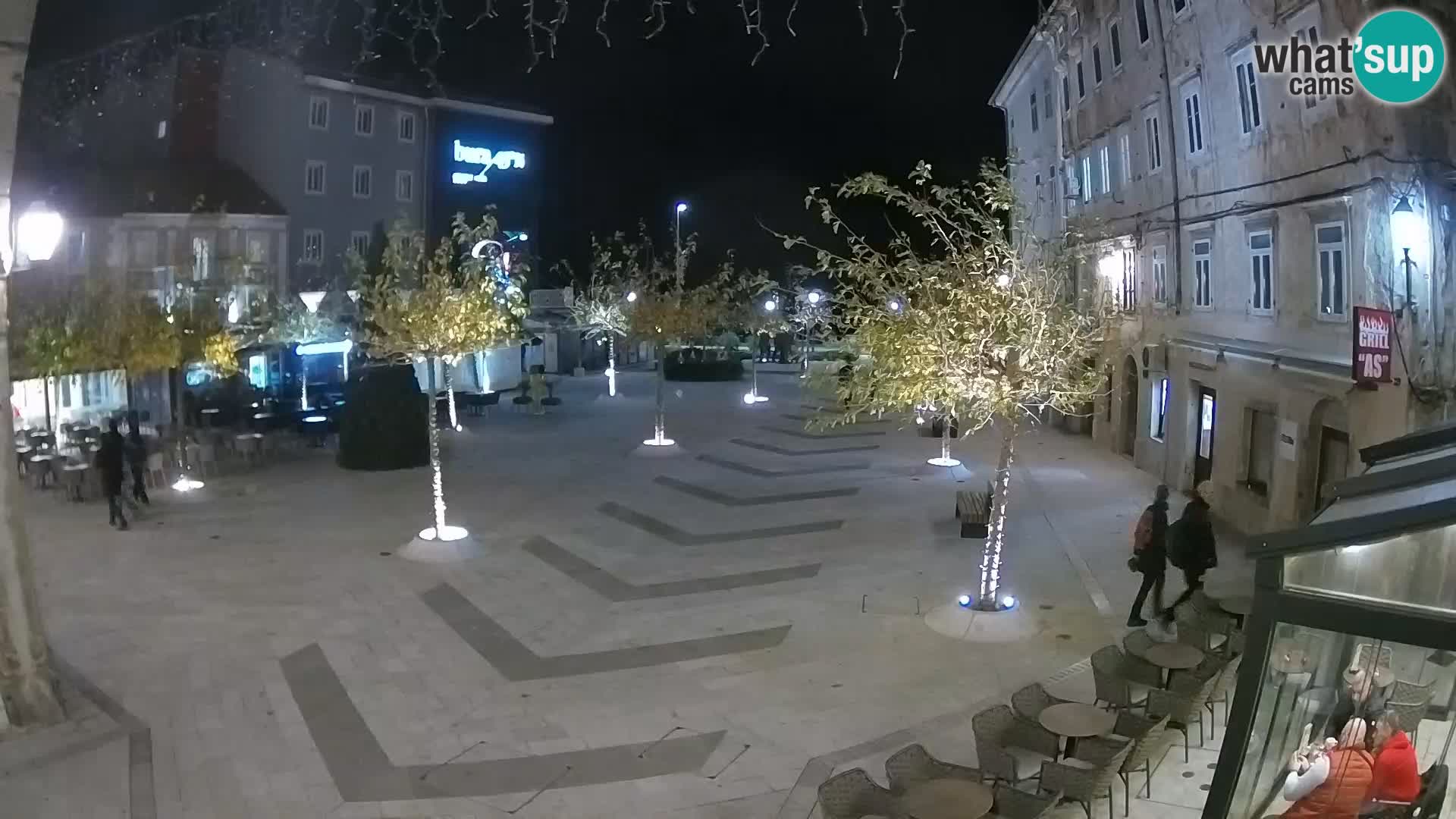 Centro della città di Senj – Piazza Pavlin – Live Cam Dalmazia