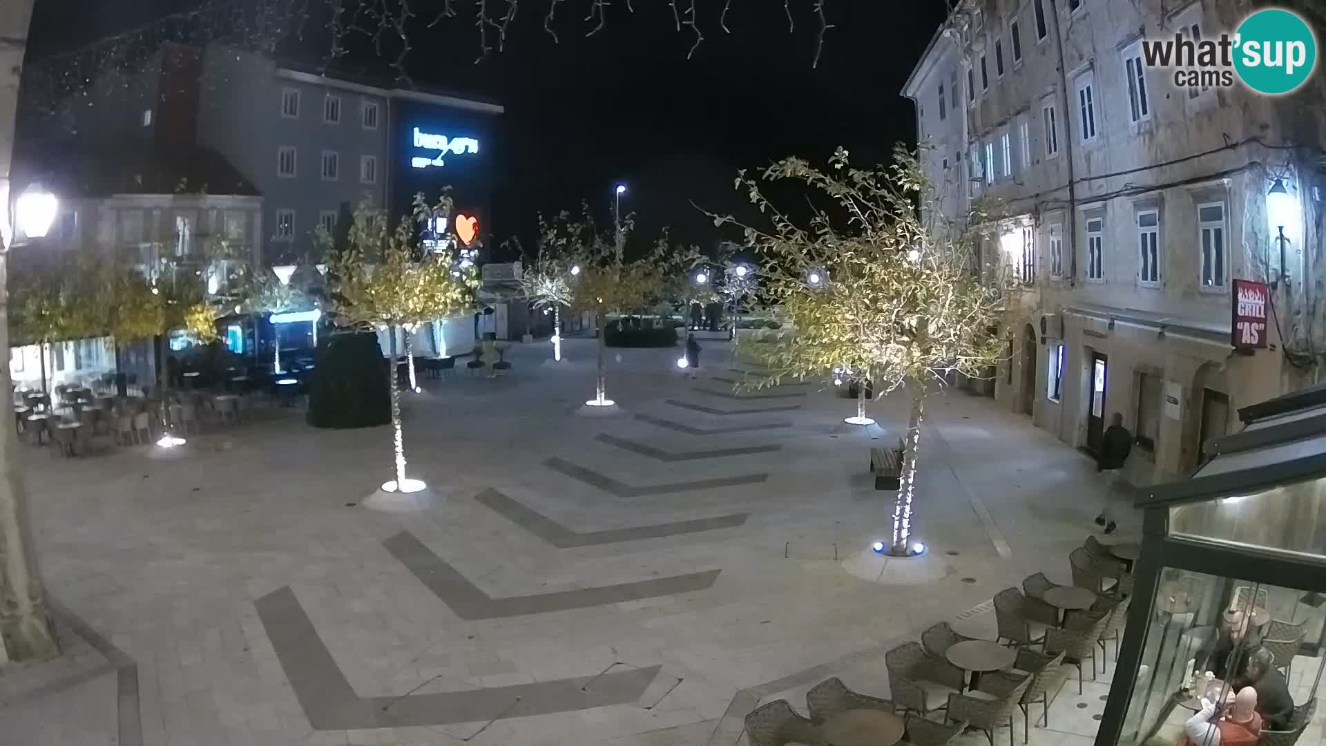 Centro della città di Senj – Piazza Pavlin – Live Cam Dalmazia