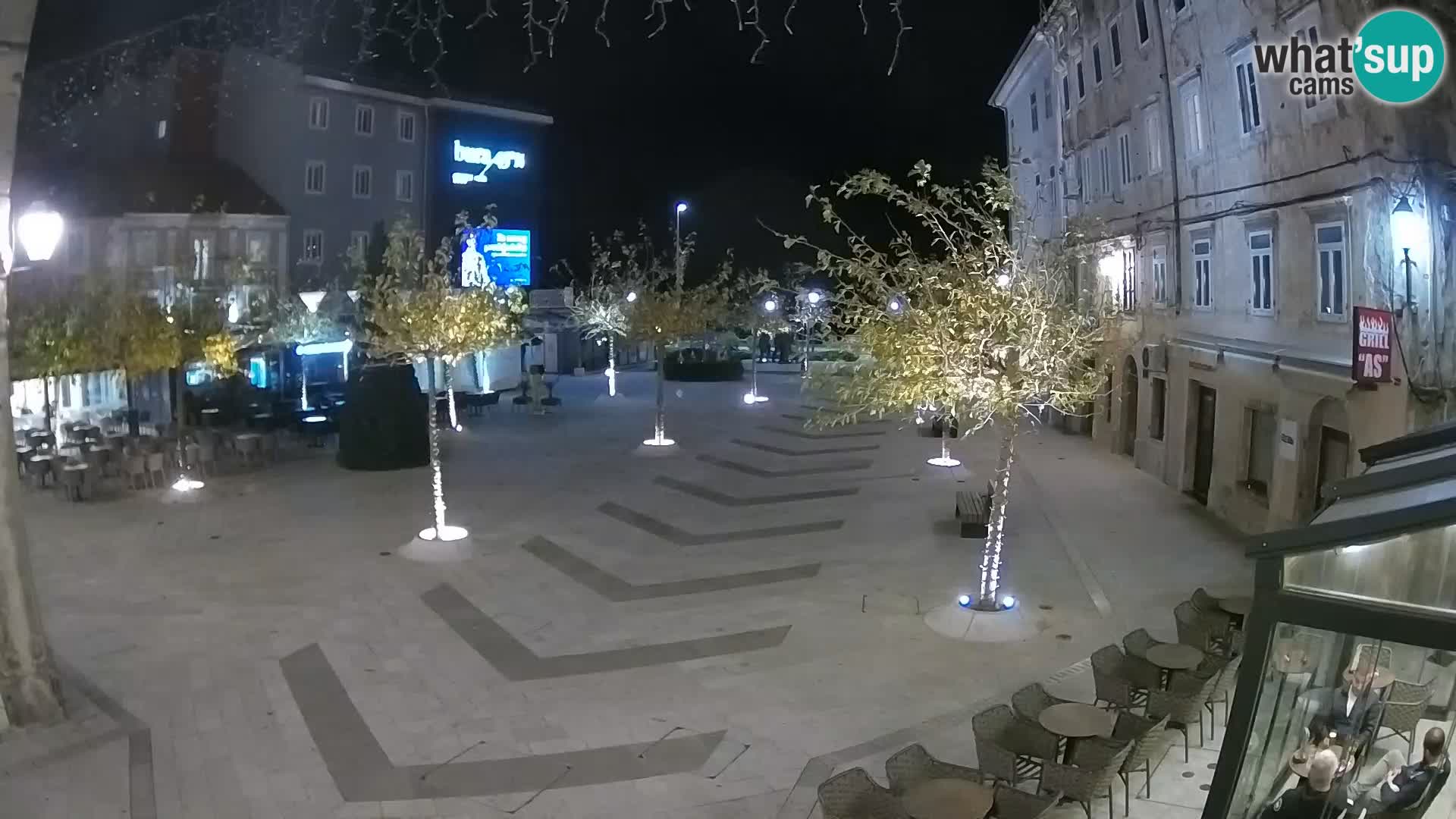 Centro de la ciudad de Senj – plaza Pavlin – Live Cam Dalmacia