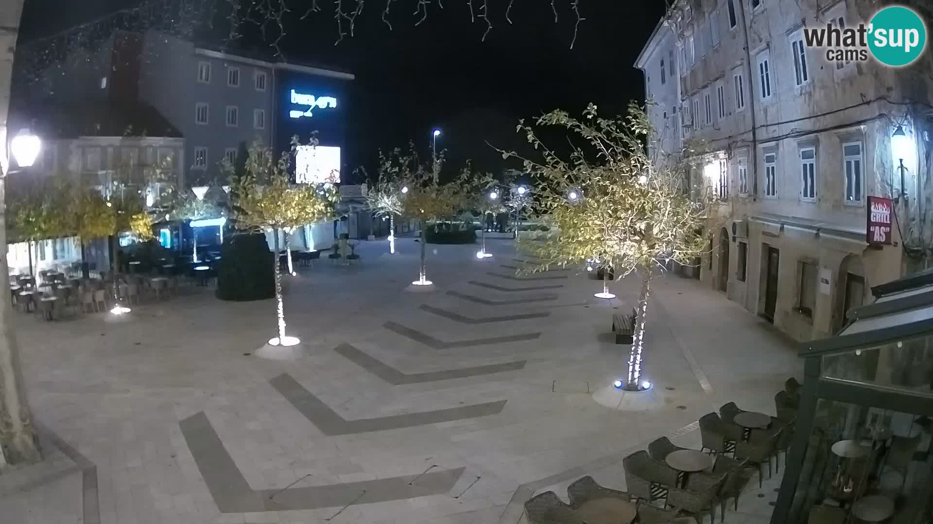 Centro de la ciudad de Senj – plaza Pavlin – Live Cam Dalmacia