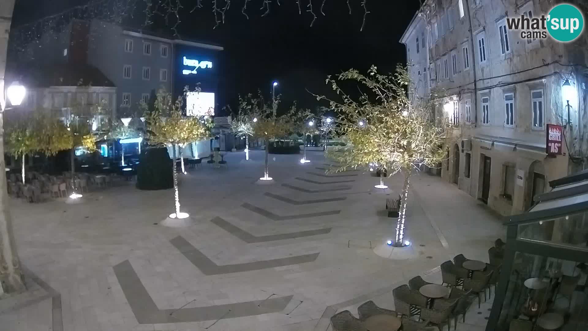 Centro de la ciudad de Senj – plaza Pavlin – Live Cam Dalmacia