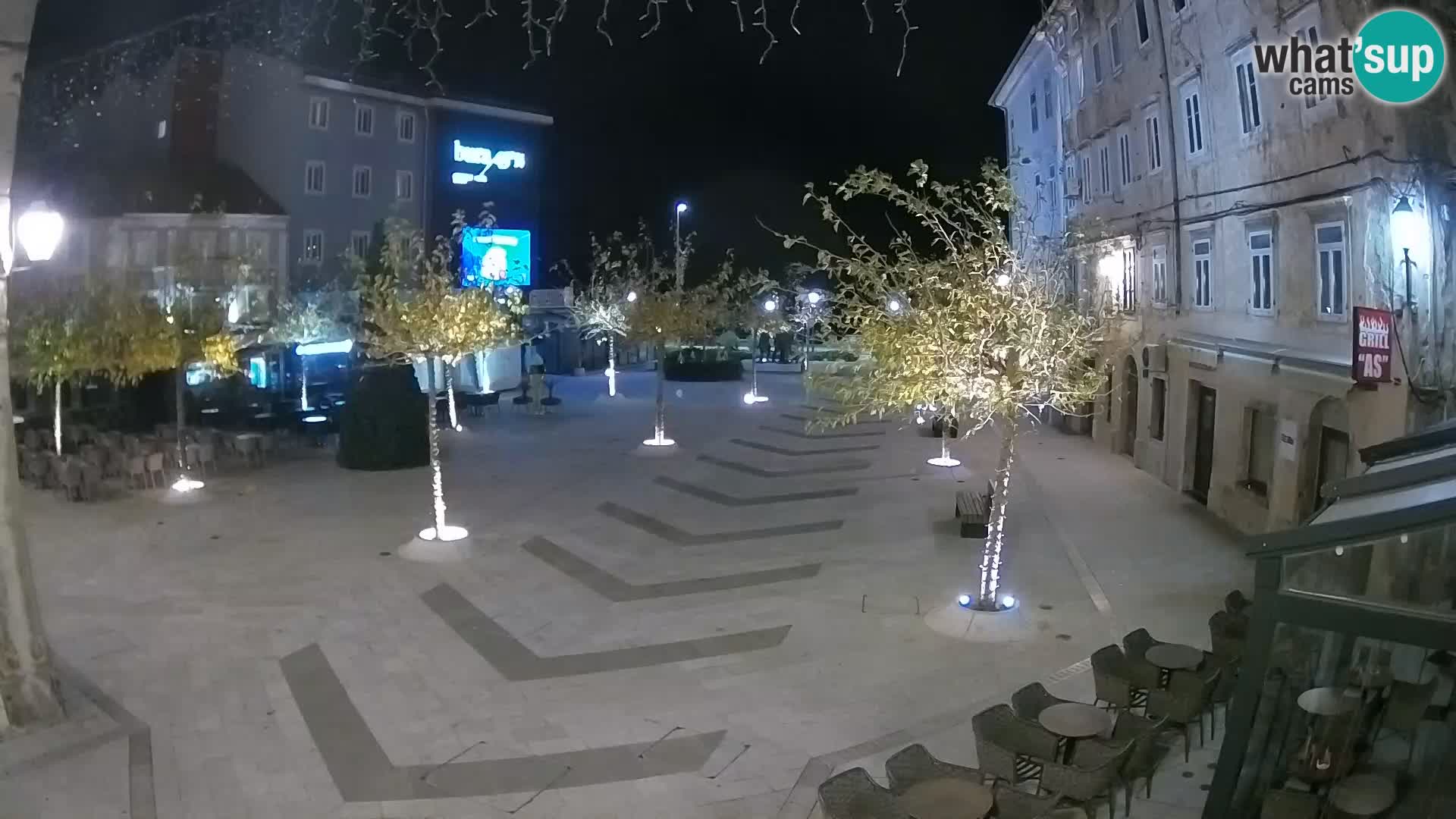 Centro de la ciudad de Senj – plaza Pavlin – Live Cam Dalmacia