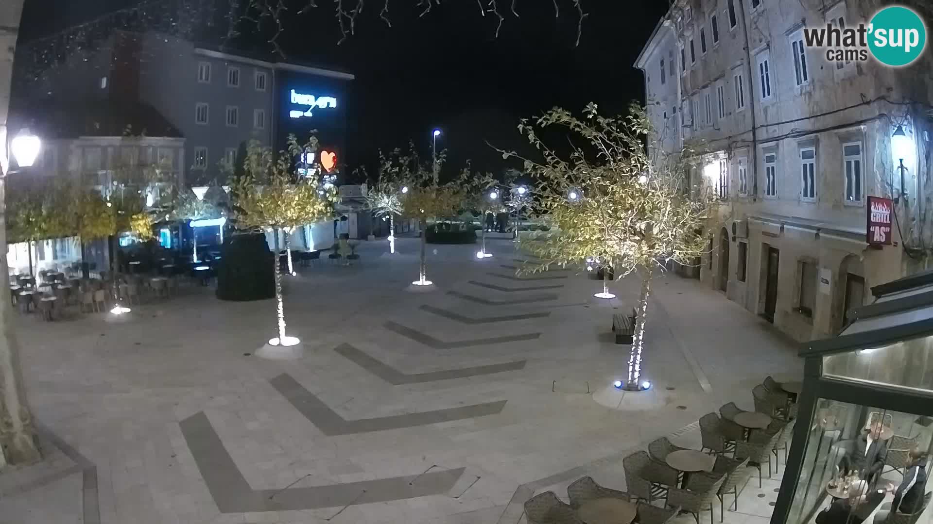 Centro de la ciudad de Senj – plaza Pavlin – Live Cam Dalmacia