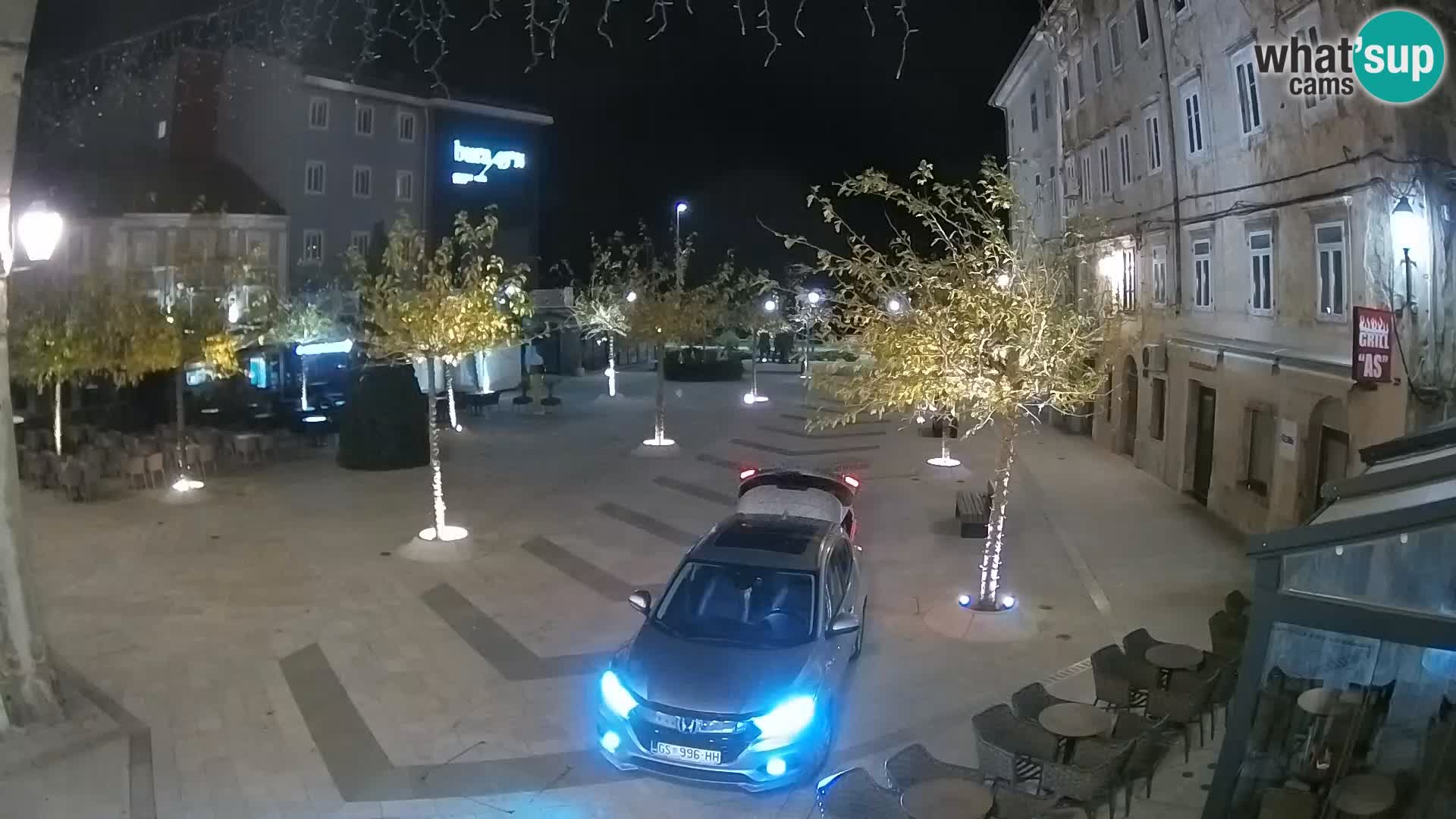 Centro de la ciudad de Senj – plaza Pavlin – Live Cam Dalmacia