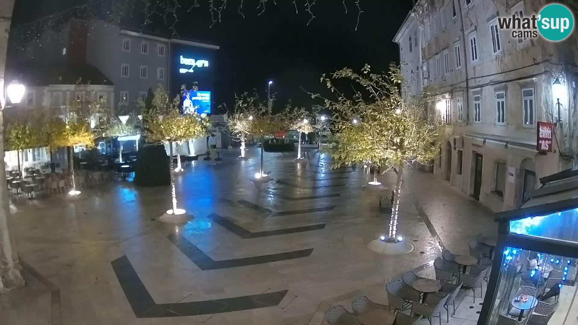 Centro de la ciudad de Senj – plaza Pavlin – Live Cam Dalmacia