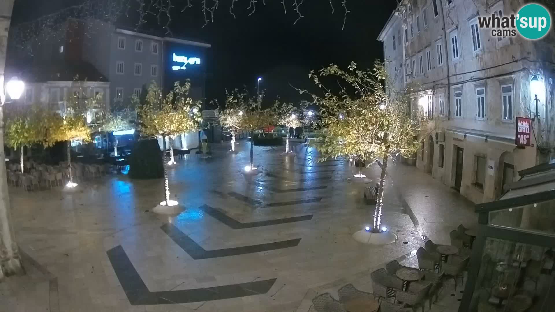 Centro della città di Senj – Piazza Pavlin – Live Cam Dalmazia