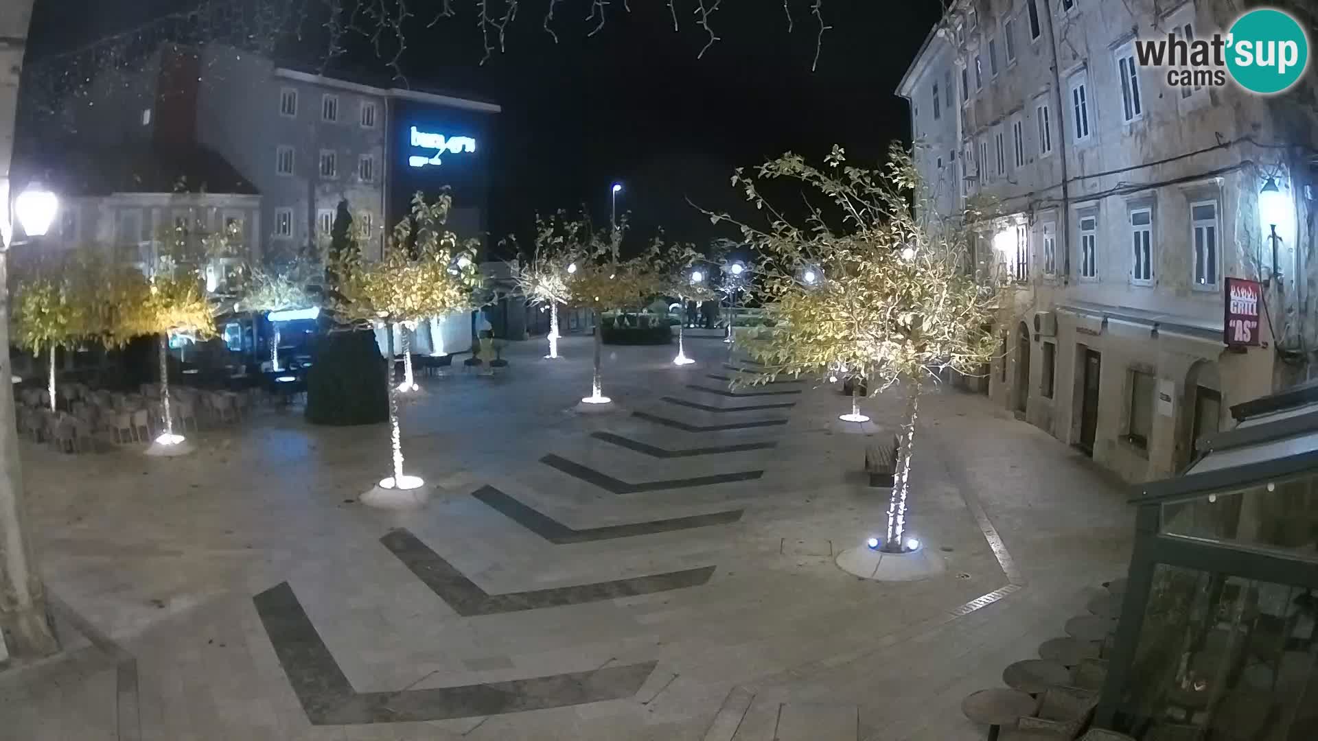 Centro de la ciudad de Senj – plaza Pavlin – Live Cam Dalmacia