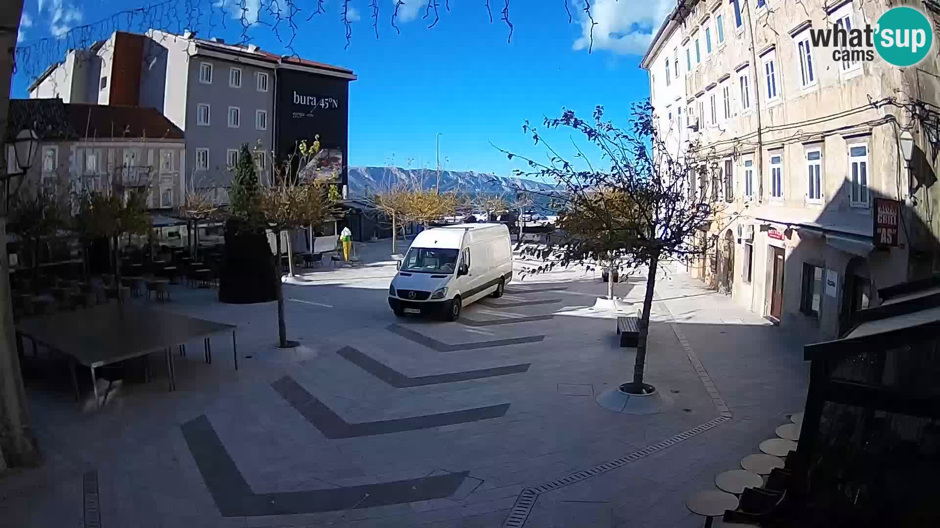 Centro de la ciudad de Senj – plaza Pavlin – Live Cam Dalmacia