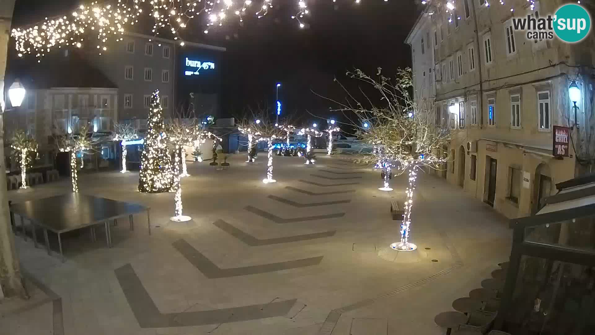 Centro della città di Senj – Piazza Pavlin – Live Cam Dalmazia