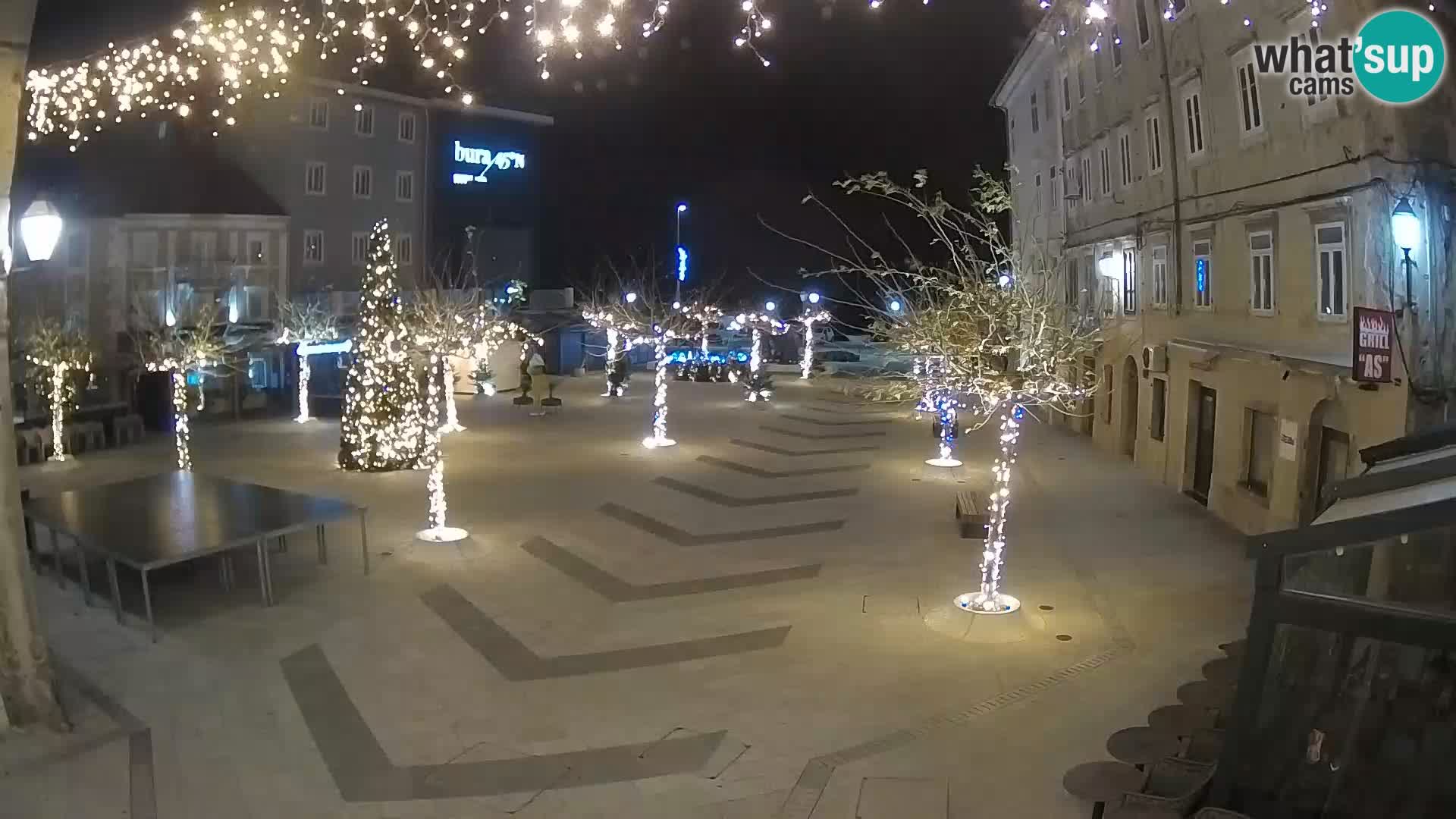 Centro de la ciudad de Senj – plaza Pavlin – Live Cam Dalmacia