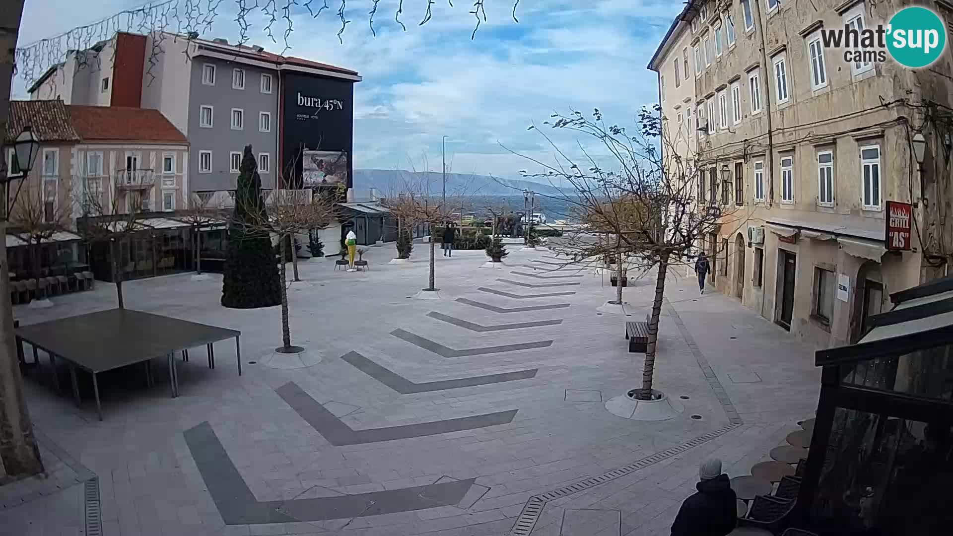 Centro della città di Senj – Piazza Pavlin – Live Cam Dalmazia