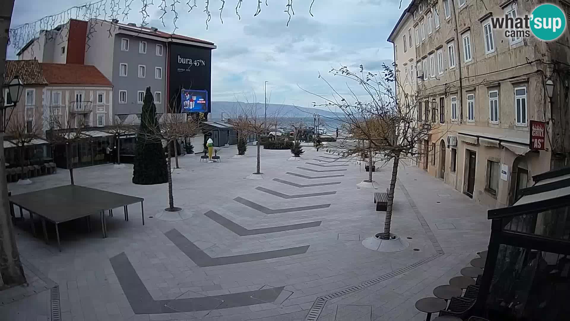 Centro della città di Senj – Piazza Pavlin – Live Cam Dalmazia