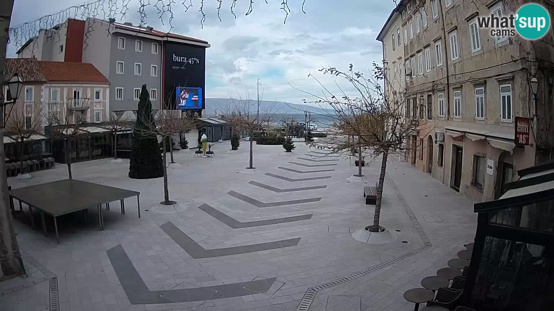 Centro della città di Senj – Piazza Pavlin – Live Cam Dalmazia