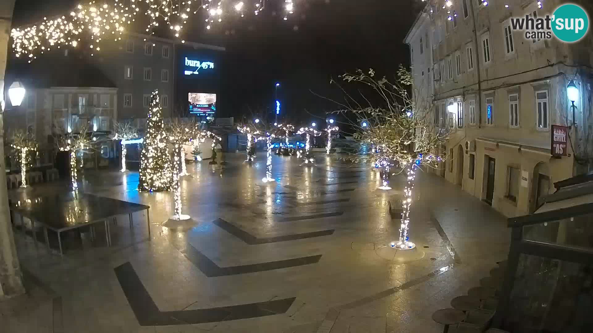 Centro della città di Senj – Piazza Pavlin – Live Cam Dalmazia