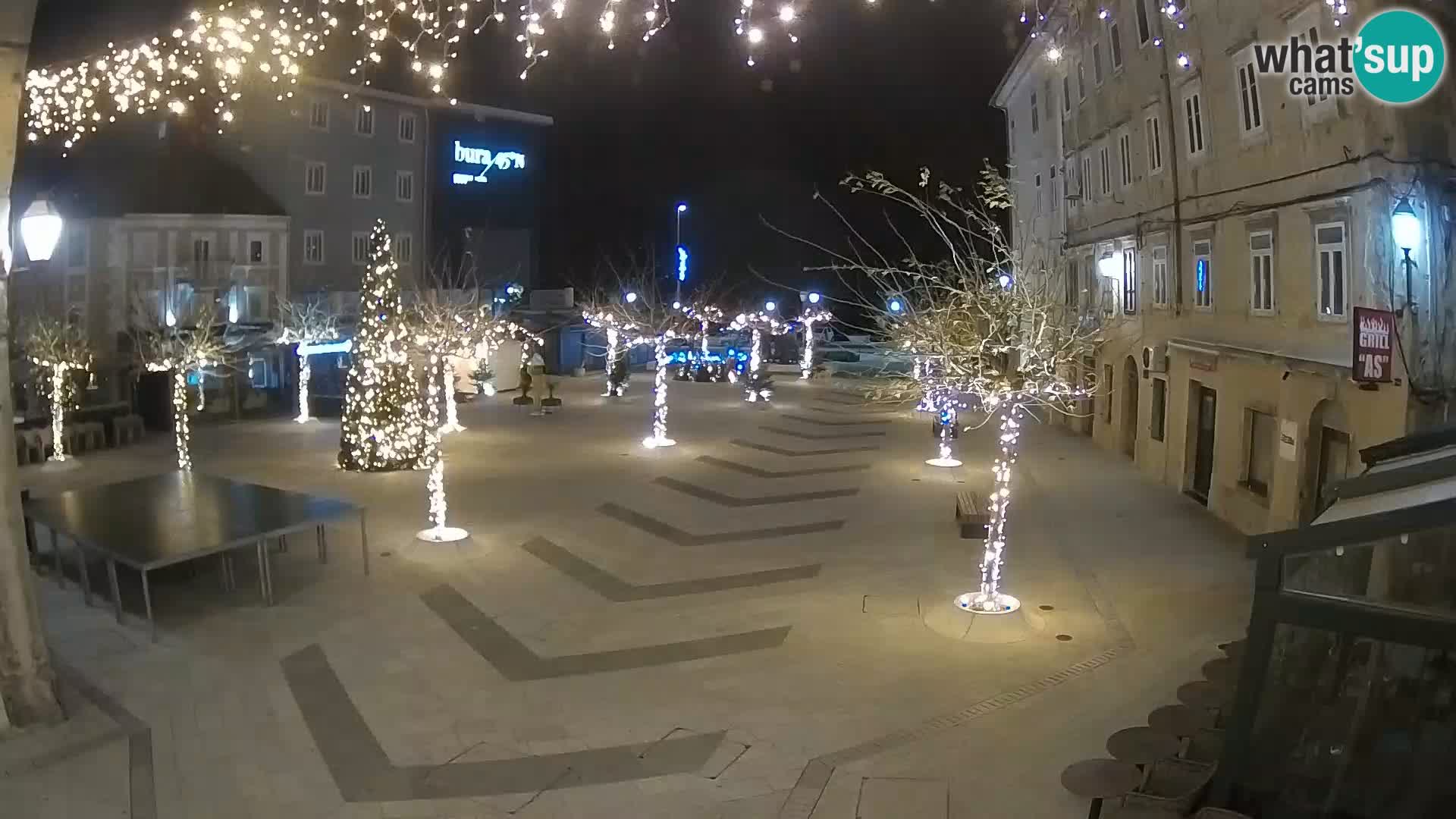 Centro de la ciudad de Senj – plaza Pavlin – Live Cam Dalmacia