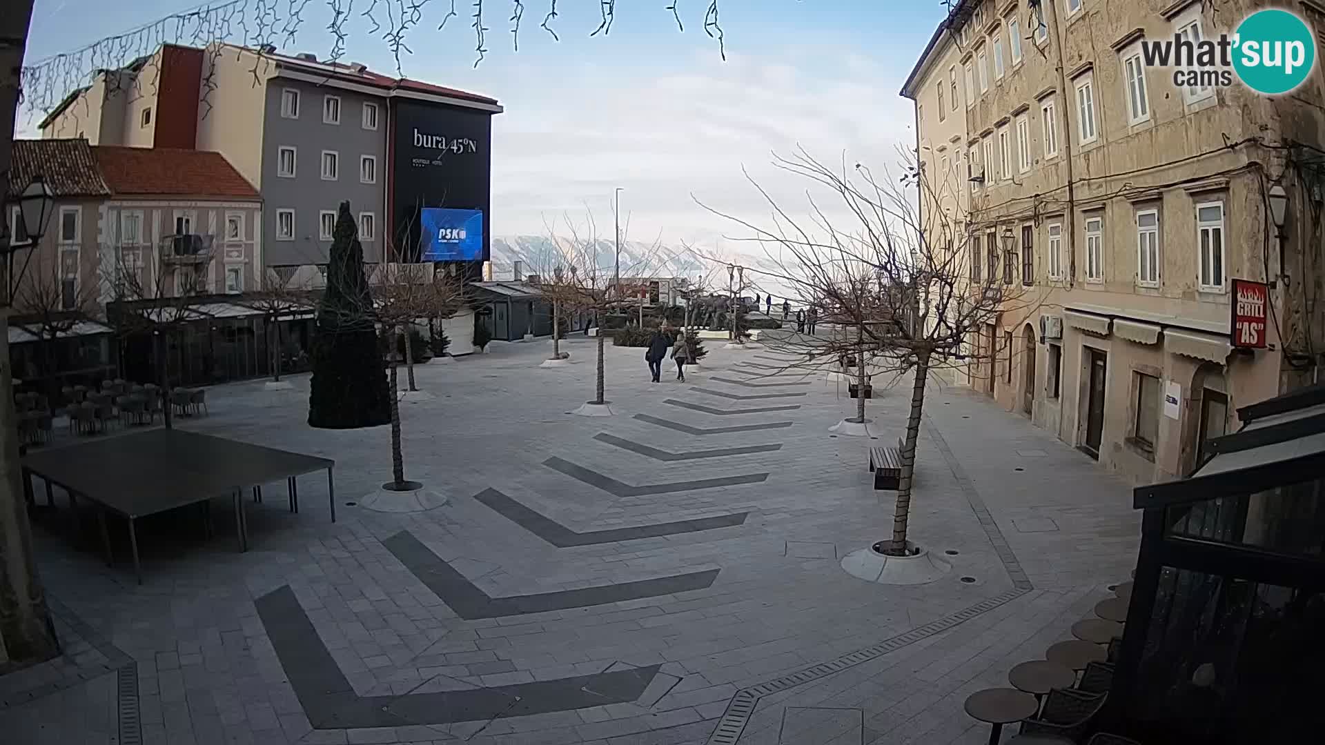 Centro della città di Senj – Piazza Pavlin – Live Cam Dalmazia