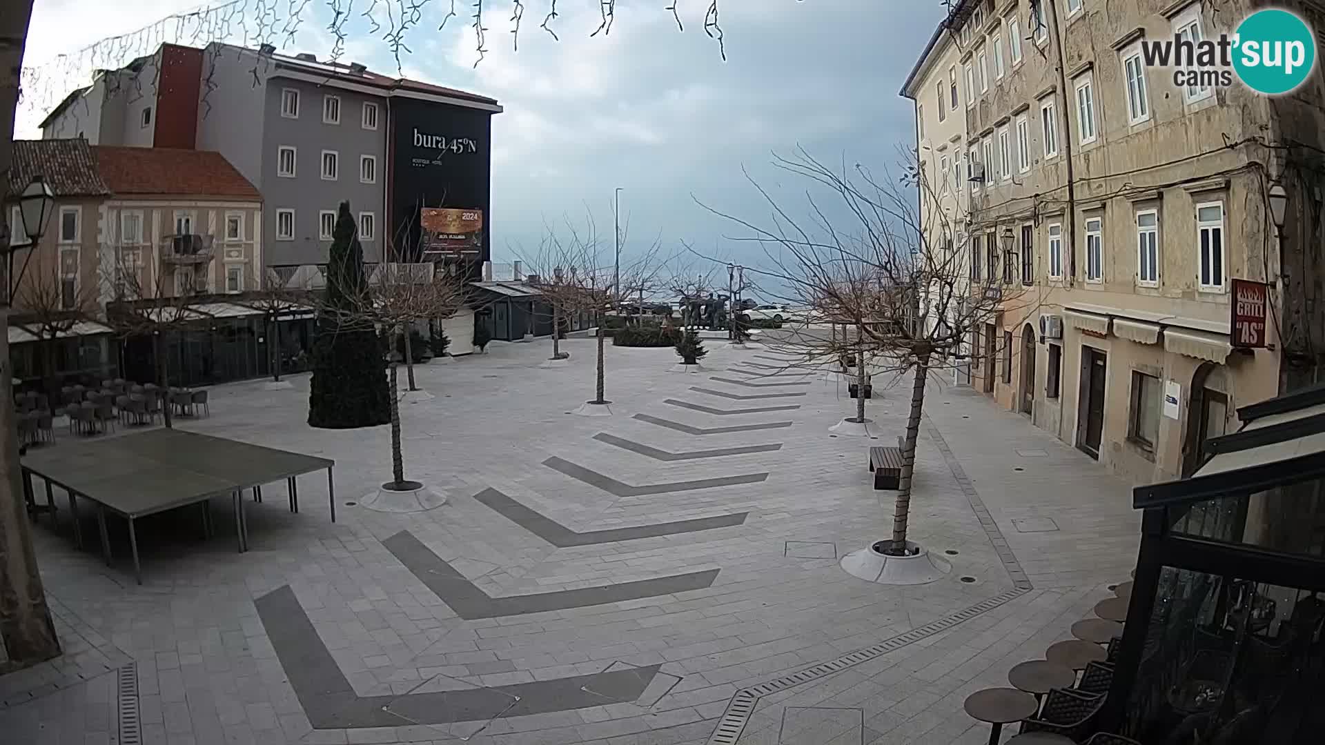 Center mesta Senj – Pavlinski trg – spletne kamere Dalmacija