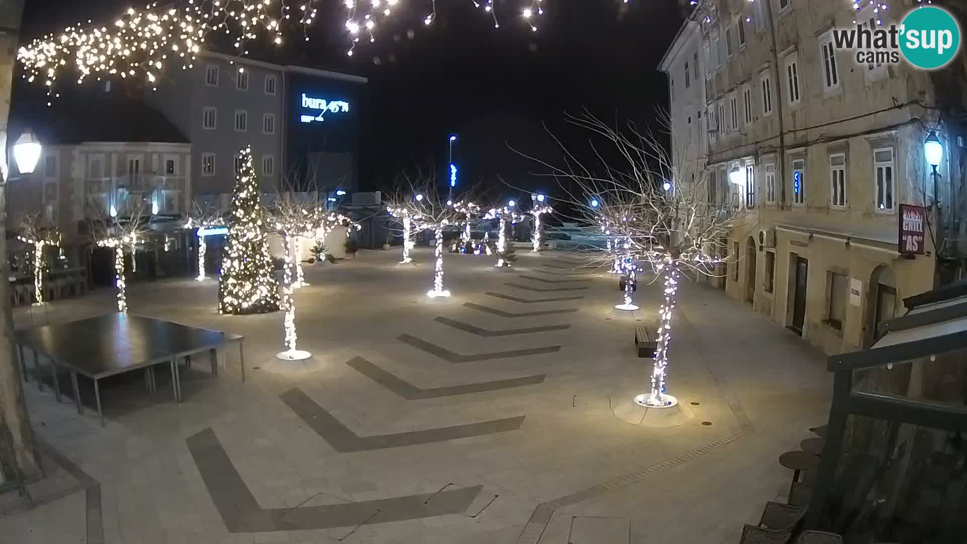 Centro della città di Senj – Piazza Pavlin – Live Cam Dalmazia