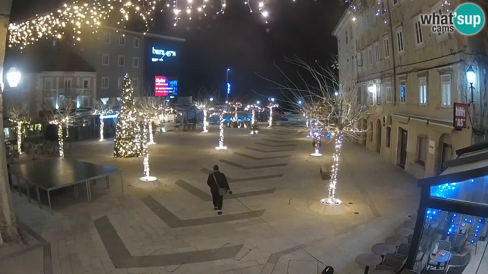 Centro de la ciudad de Senj – plaza Pavlin – Live Cam Dalmacia