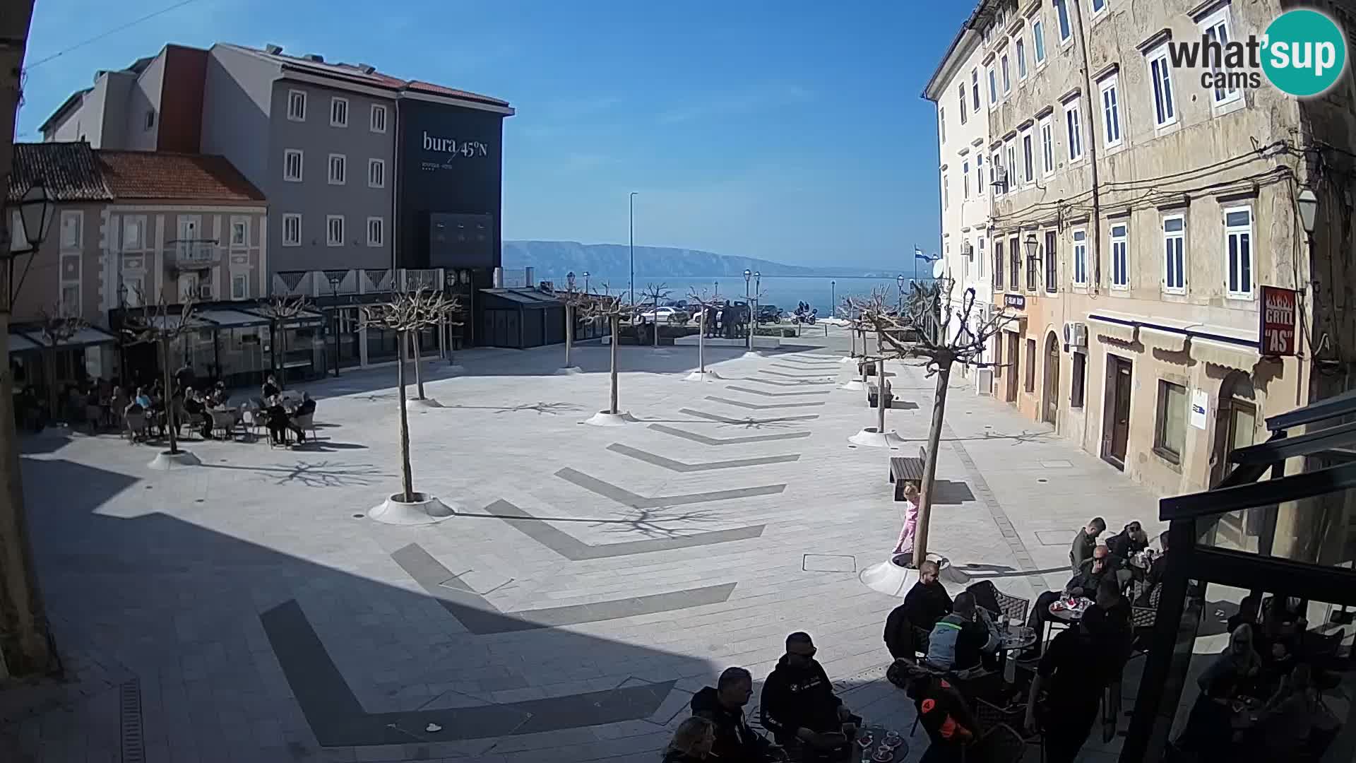 Centro de la ciudad de Senj – plaza Pavlin – Live Cam Dalmacia