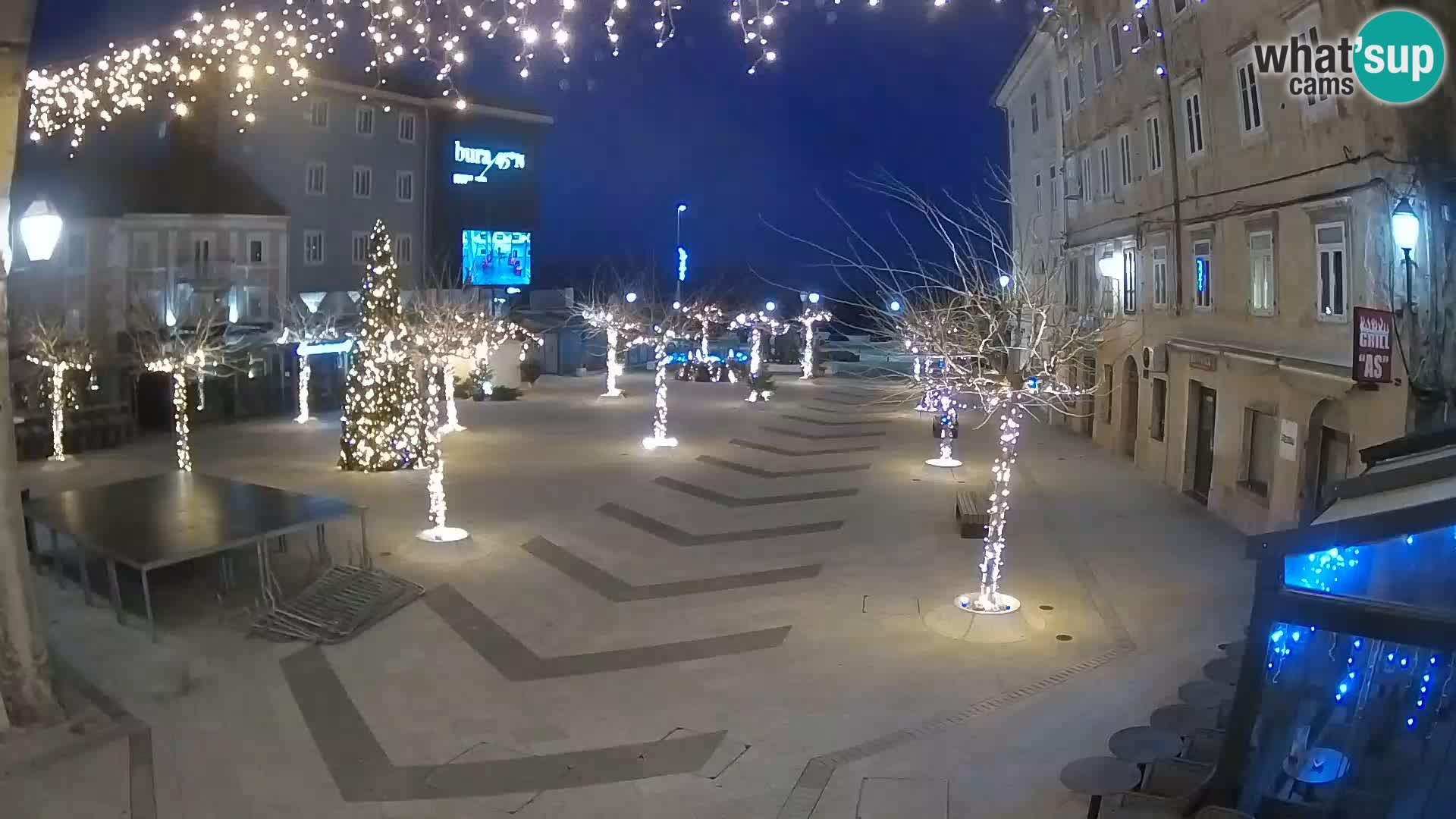 Centro de la ciudad de Senj – plaza Pavlin – Live Cam Dalmacia