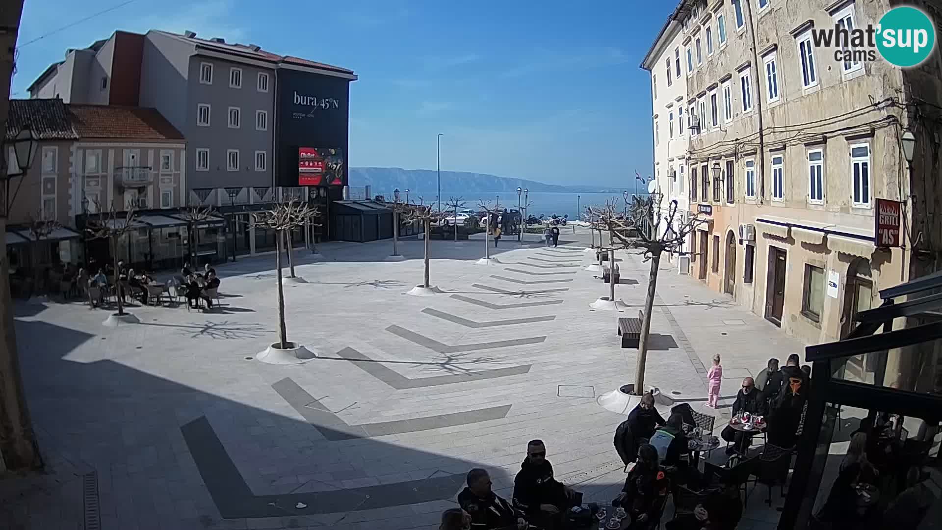 Centre de la ville de Senj – Place Pavlin – Live Cam Dalmatie