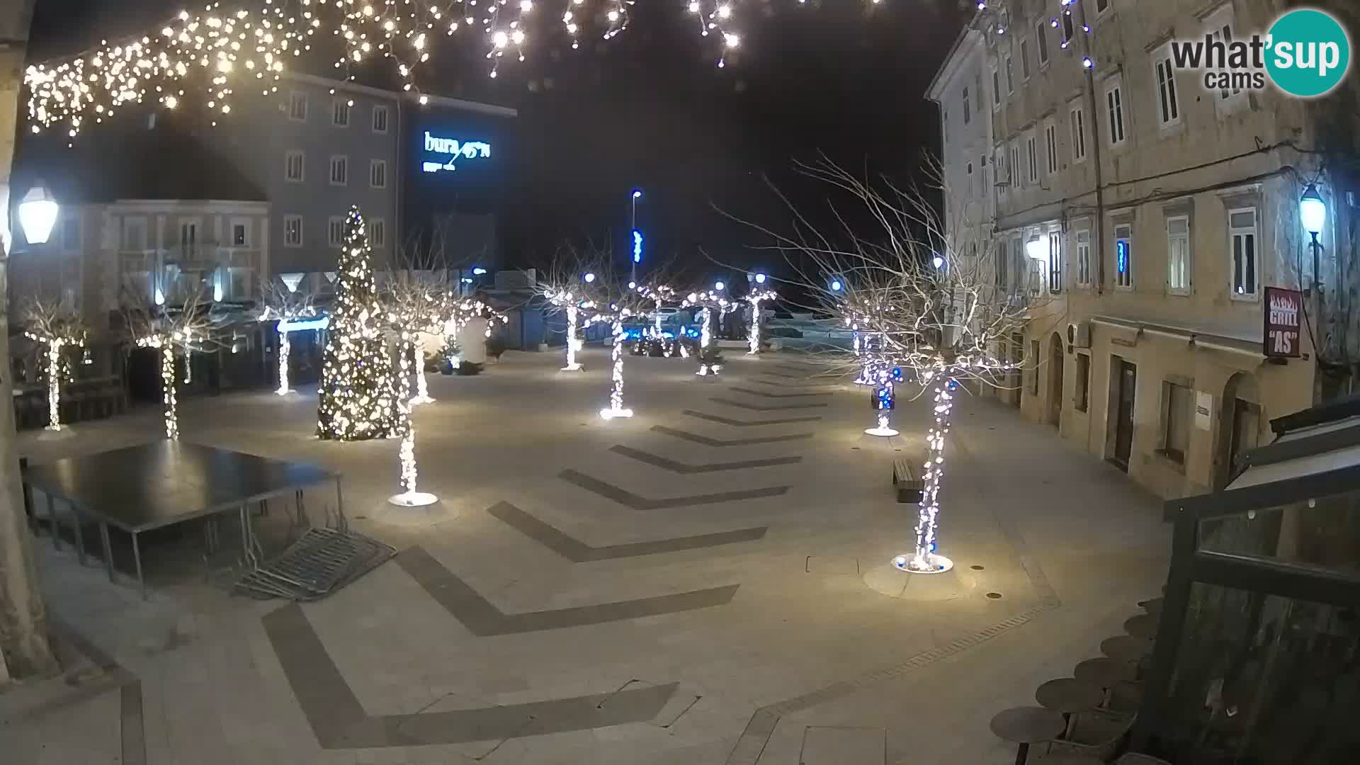 Centre de la ville de Senj – Place Pavlin – Live Cam Dalmatie