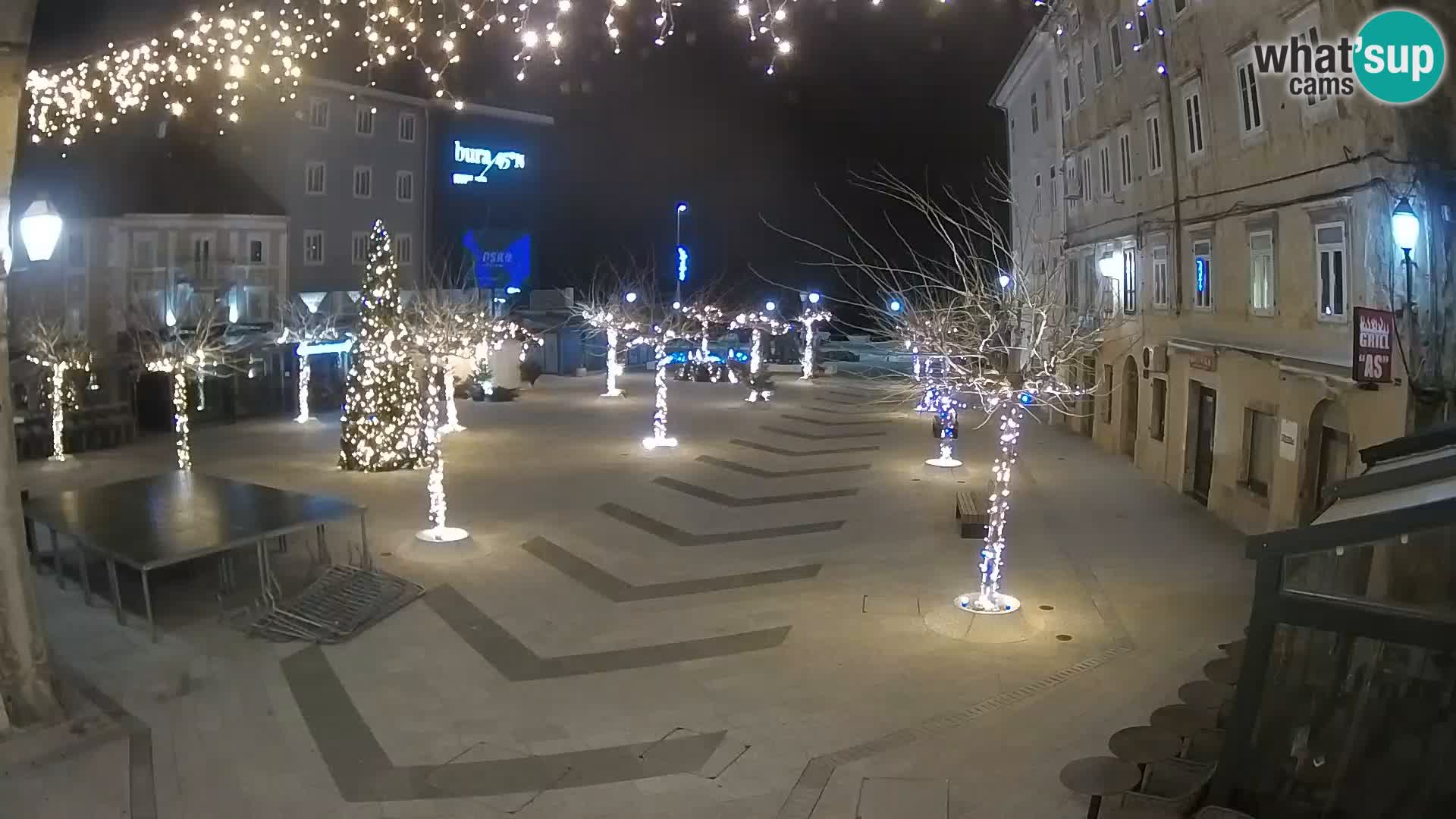 Centro della città di Senj – Piazza Pavlin – Live Cam Dalmazia