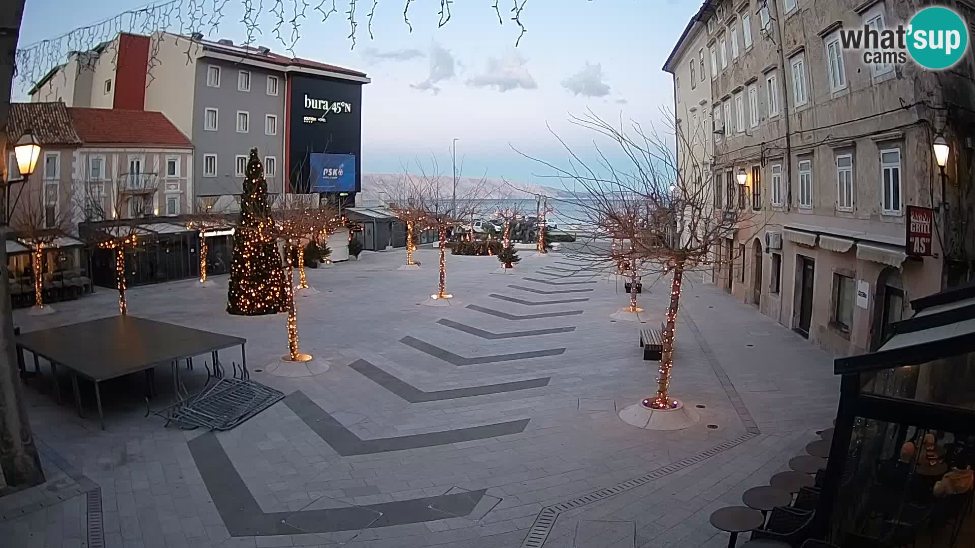 Centre de la ville de Senj – Place Pavlin – Live Cam Dalmatie