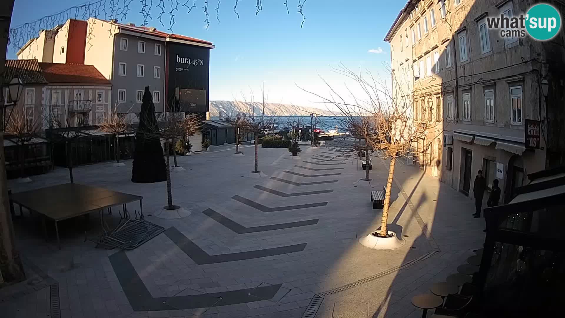 Centro de la ciudad de Senj – plaza Pavlin – Live Cam Dalmacia